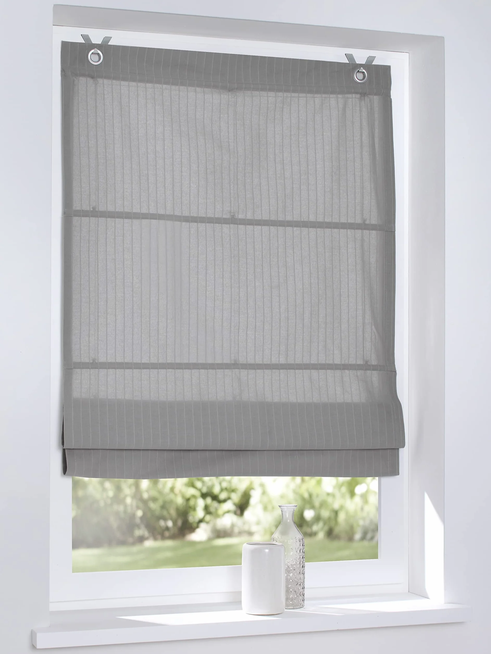 Verlock roleta rzymska na przelotkach, nieprzejrzysta, szara, 45 x wys. 140 cm