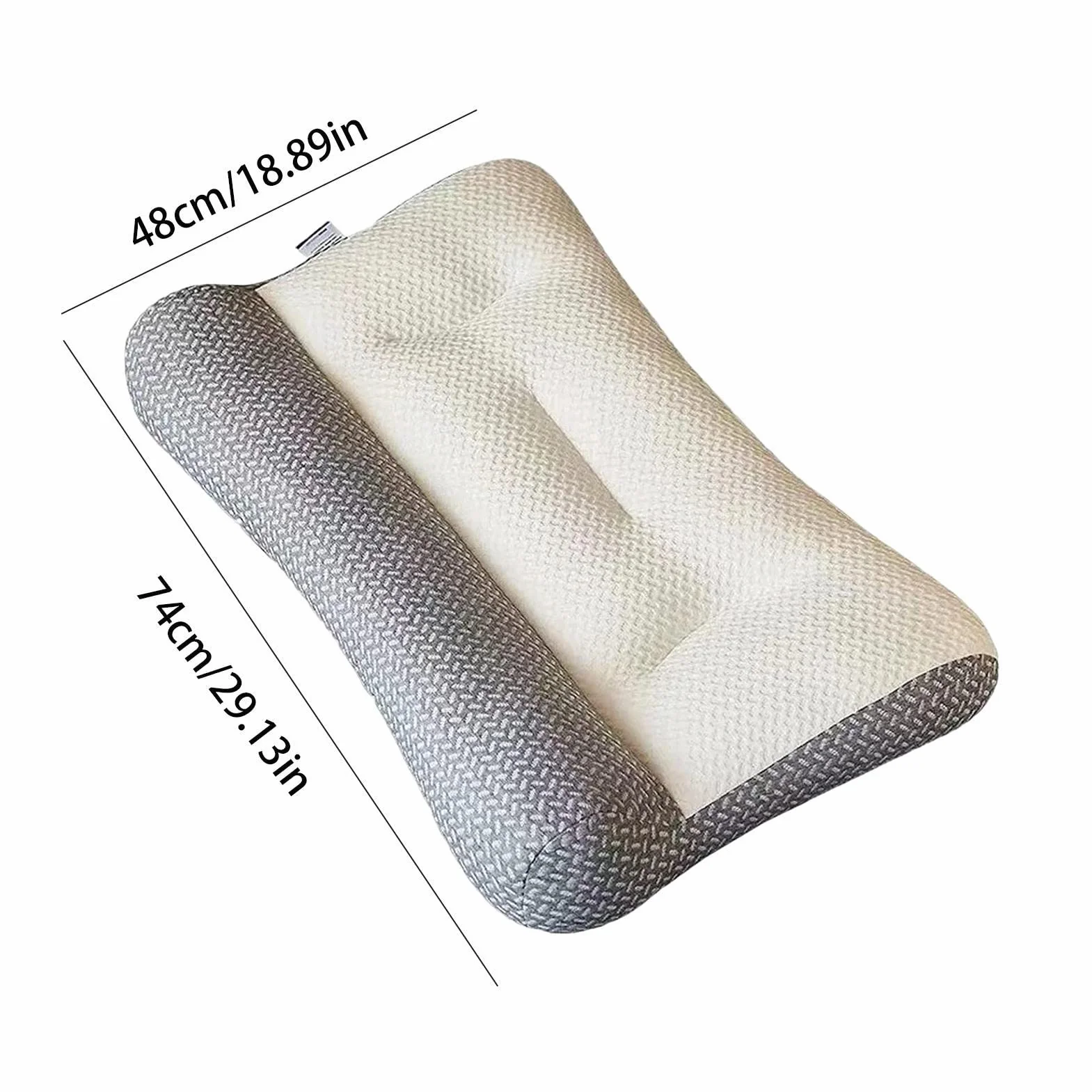 Ergonomiczna poduszka pod kark, ortopedyczna poduszka do spania, szyjna, zdejmowana poduszka podpierająca głowę i kark, dla osób śpiących na boku, plecach, brzuchu