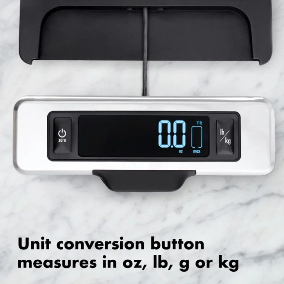 OXO Good Grips waga spożywcza ze stali nierdzewnej, 5 kg, 1,2