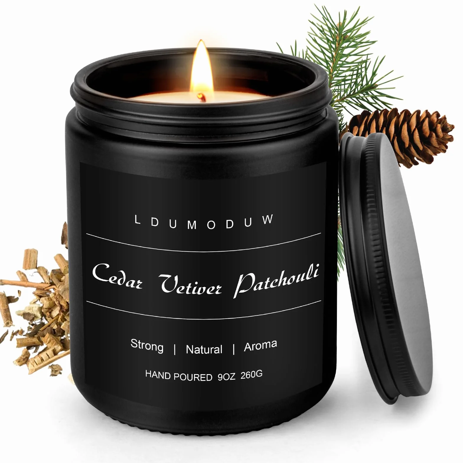 Prezent na Boże Narodzenie, świeca zapachowa dla mężczyzn, naturalny wosk sojowy, świece do aromaterapii