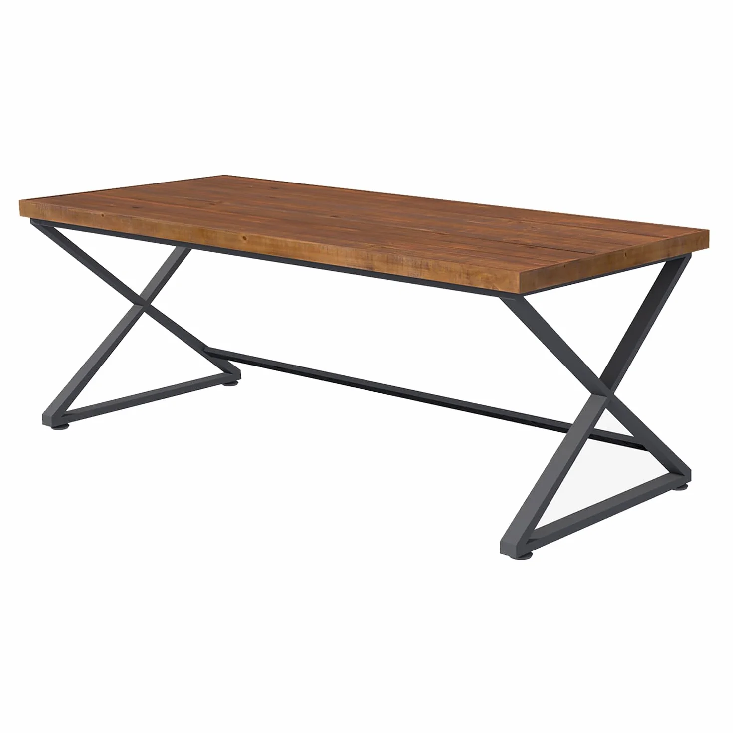 IBF Biurko komputerowe z prawdziwego drewna, rustykalne biurko do pracy z litego drewna, do domu, do nauki, prosta drewniana stacja robocza do salonu, sypialni, brązowe, 140 cm