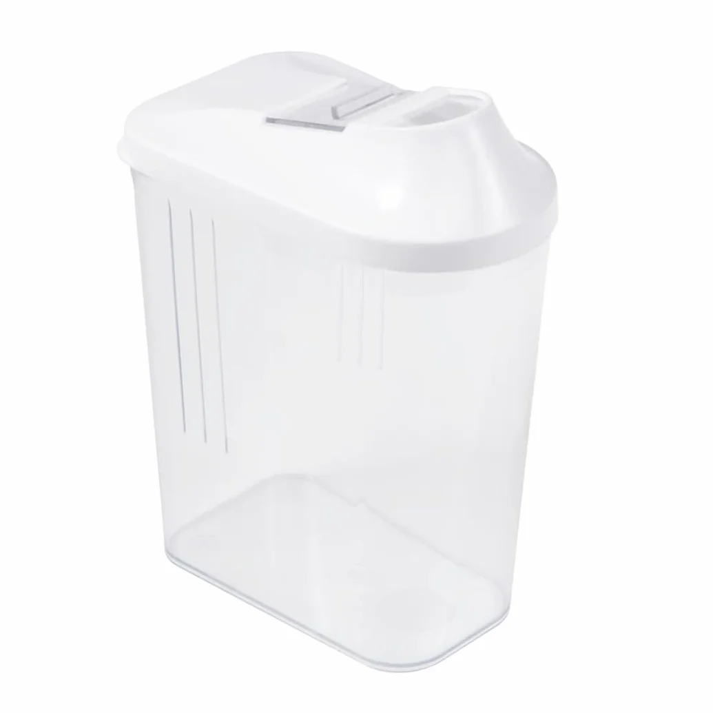 Keeeper Pojemnik do przechowywania na sucho, płynnie regulowana pokrywa dozująca, tworzywo bez BPA, 1 l, 11 x 6,5 x 19 cm, Paola, biały