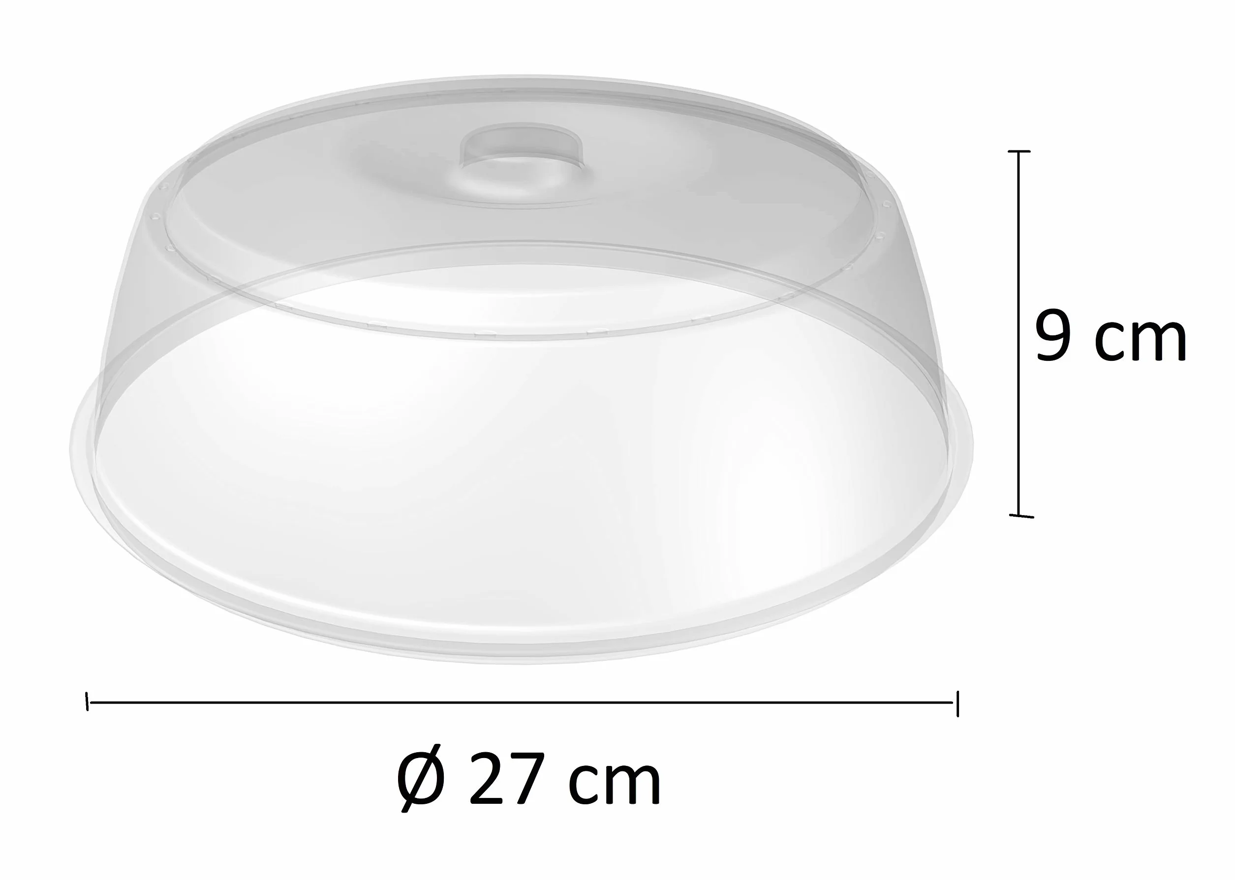Branq - Home Essential Kopuła do Kuchenki Mikrofalowej, Przezroczysty, 27 cm