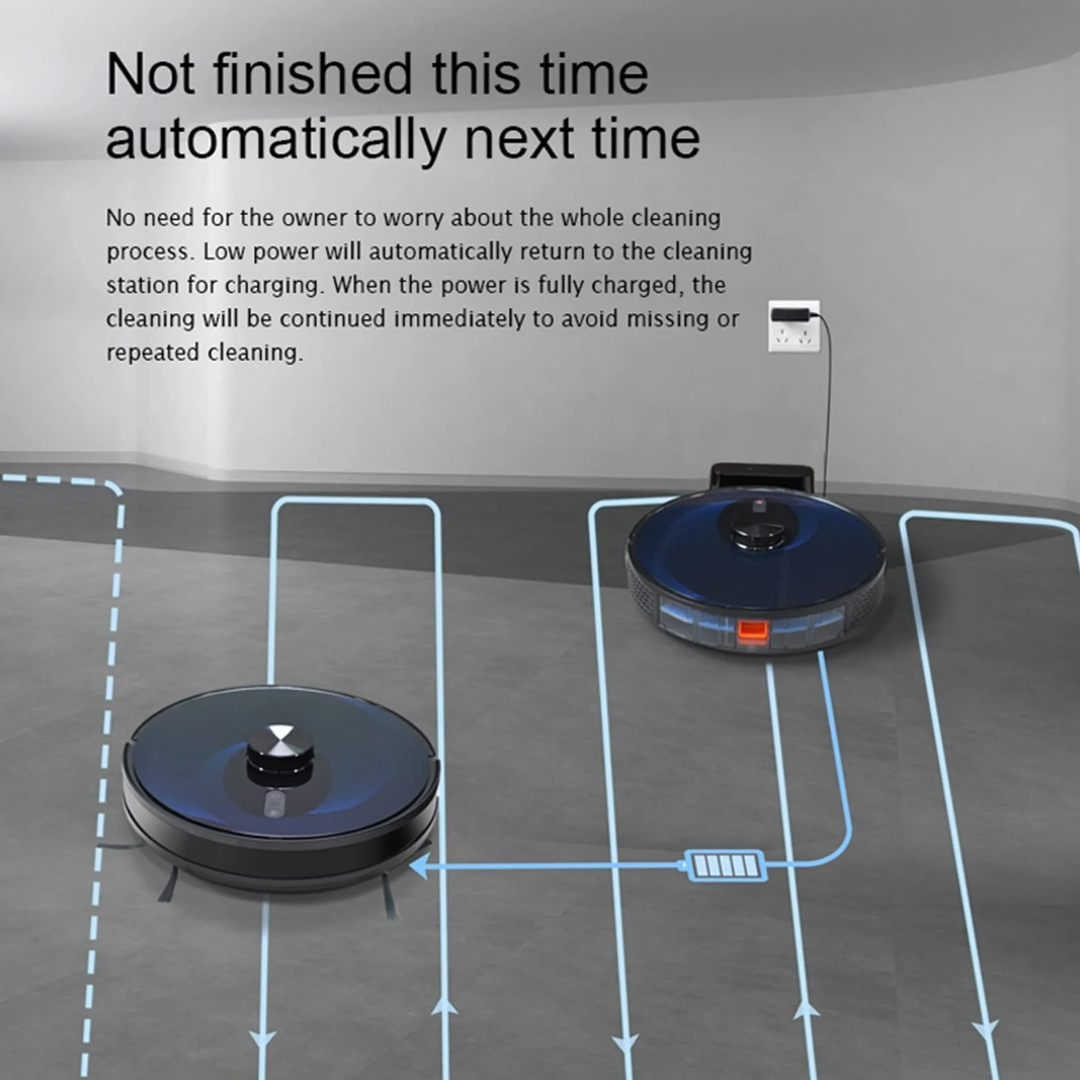 DieffematicJQX Odkurzacz automatyczny Robot Odkurzający Sweep Odkurzanie Mopem 3 w 1 Draw Czyszczenie