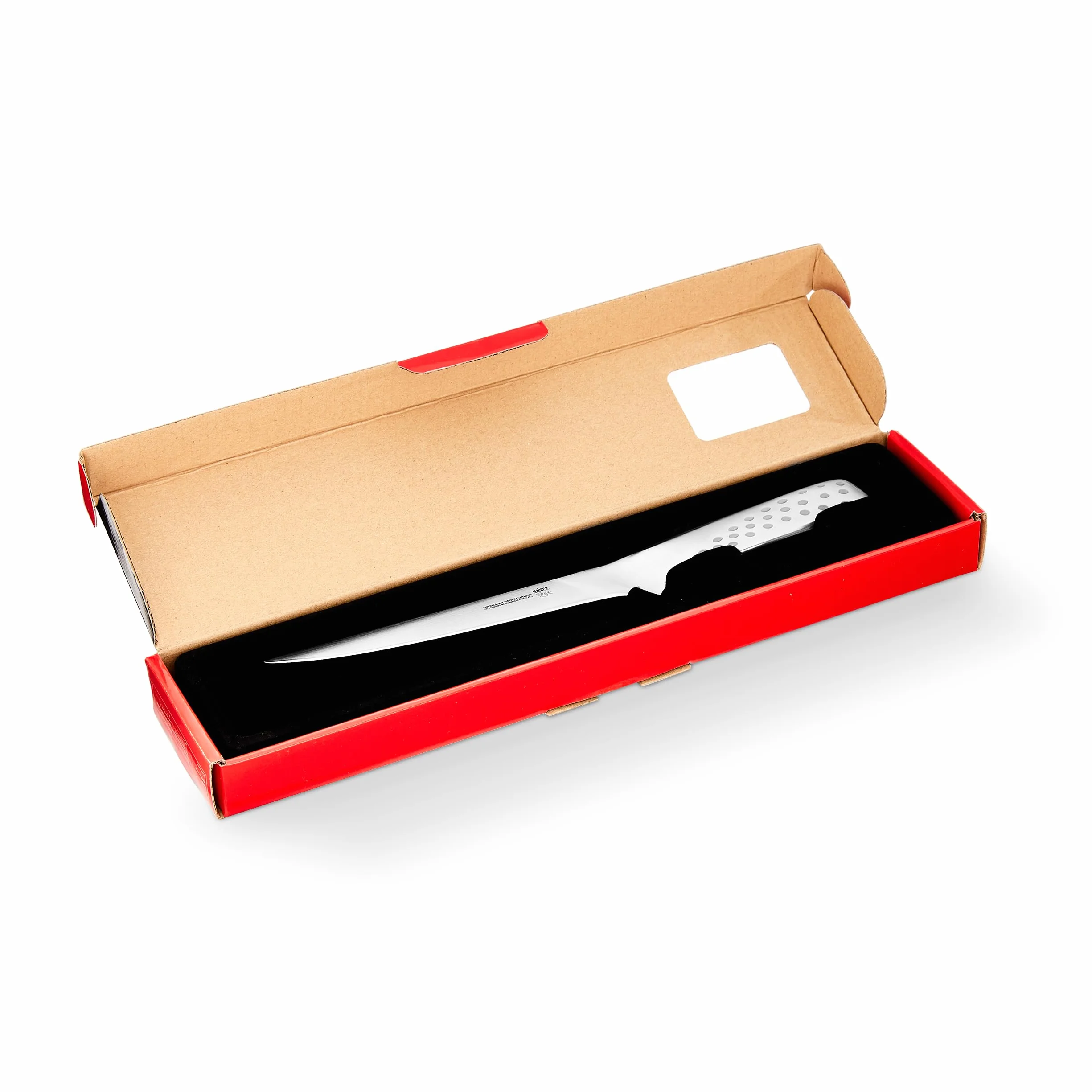 Weber Deluxe Nóż do filetowania (ostrze 16 cm), idealny do mięsa i filetowania ryb, z wysokiej jakości niemieckiej stali nierdzewnej, dodatkowo naostrzony, ergonomiczna rękojeść - Srebrny (17067)