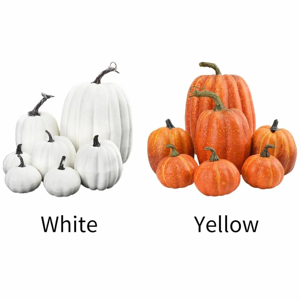 Sztuczne dynie piankowe 7 rozmiarów dekoracja jesienna Halloween Święto Dziękczynienia