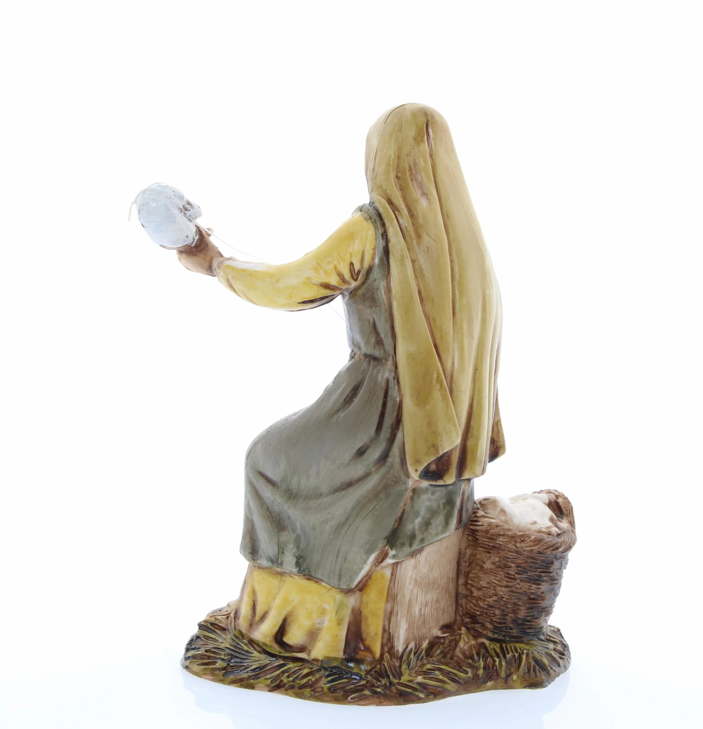 Moranduzzo Spinner do szopki, 10 cm, skala 1:20, niezniszczalne figurki szopki, styl z XVIII wieku, ręcznie wykończony obraz, oficjalny produkt, wyprodukowano we Włoszech, rzeźbiarz M. Landi