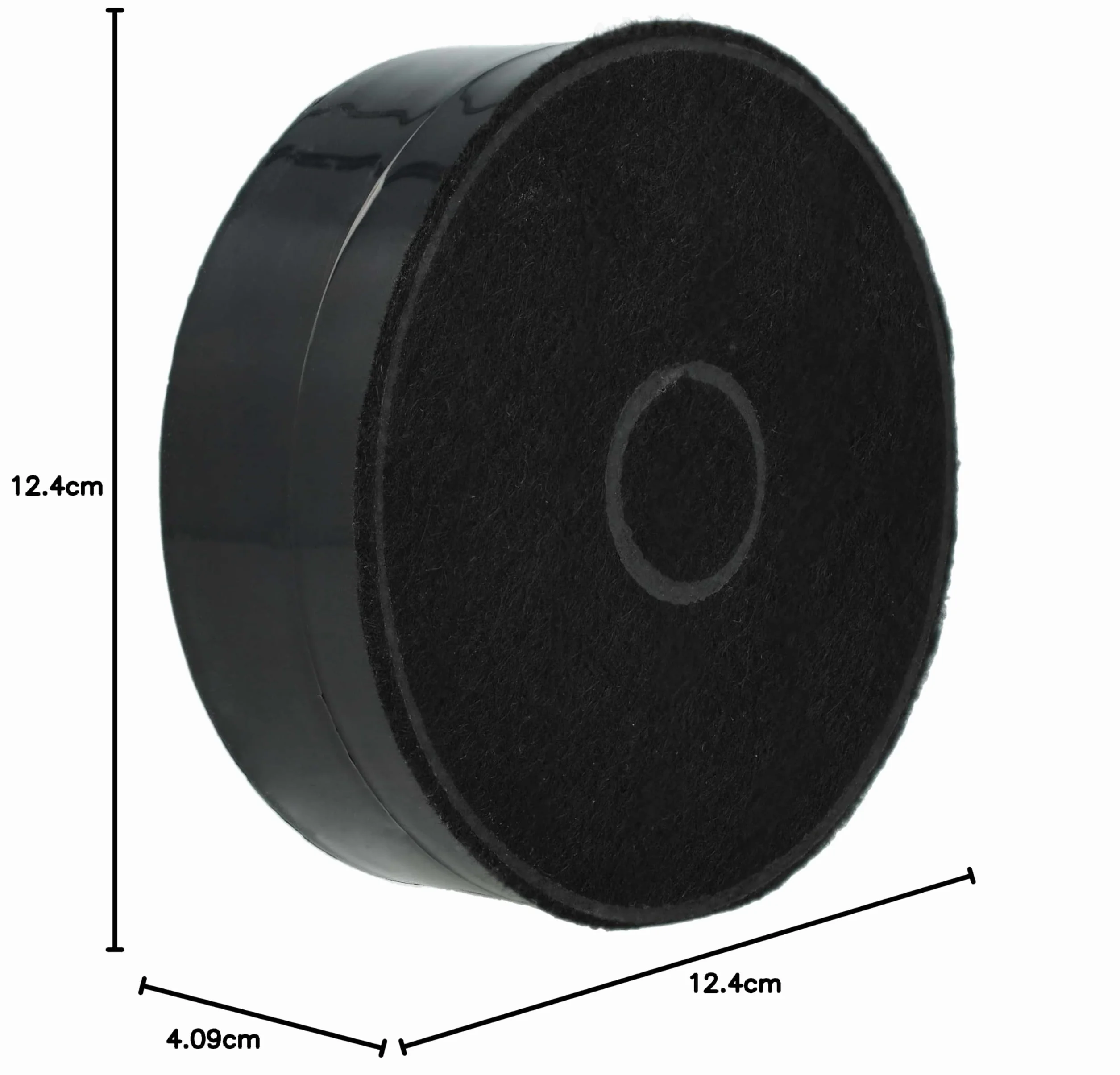 vhbw 4 x filtr z węglem aktywnym zamiennik do Küppersbusch 61801346 do okapu kuchennego - 12,4 cm