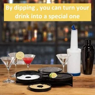 3-poziomowy szklany pokoj, narzędzia barmanskie, obrotowy batonik czekoladowy, do margaritów i koktajli, szklanki do soku z limonek, trwałe