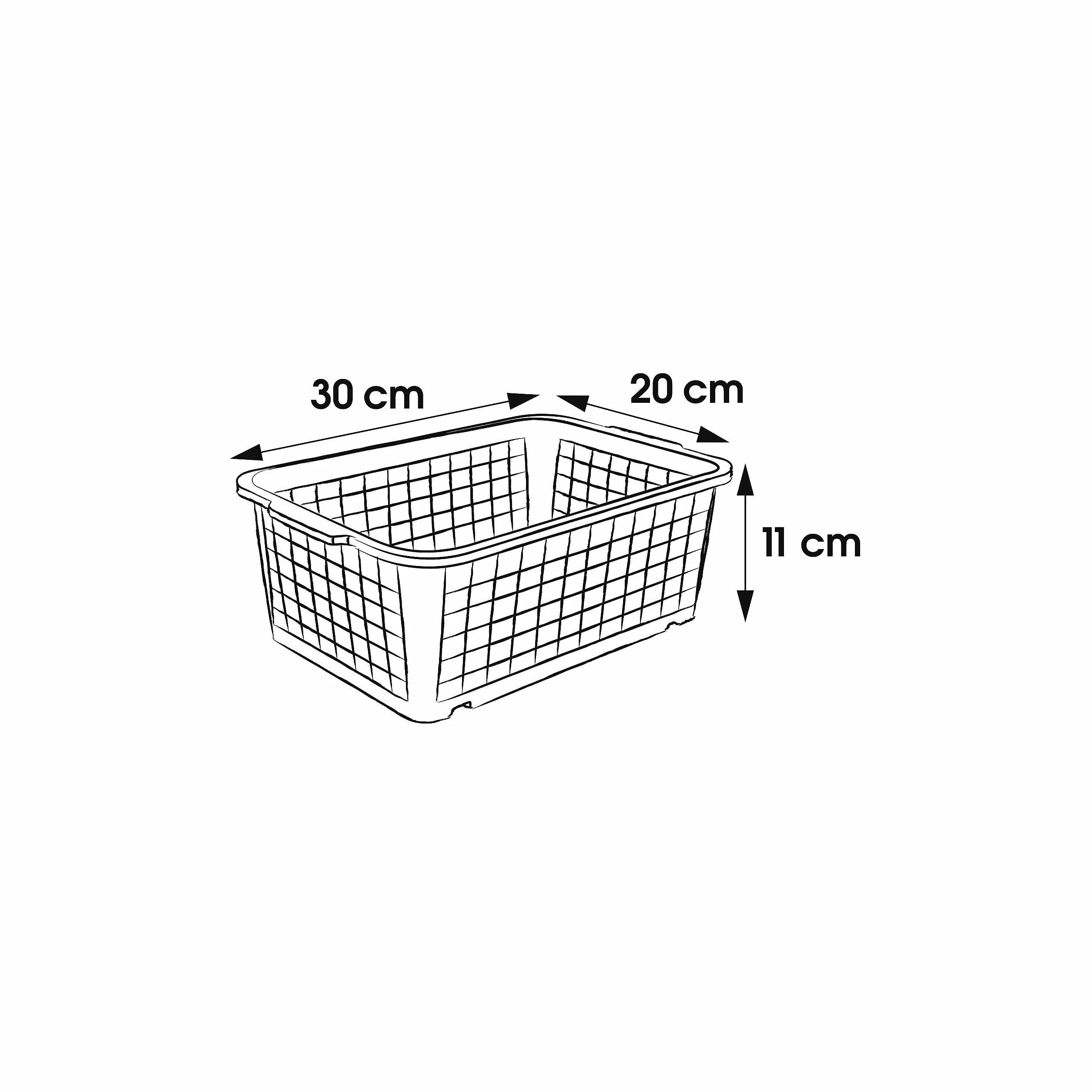 Keeeper Koszyk 4,5 l Natur Transparent Niebieski