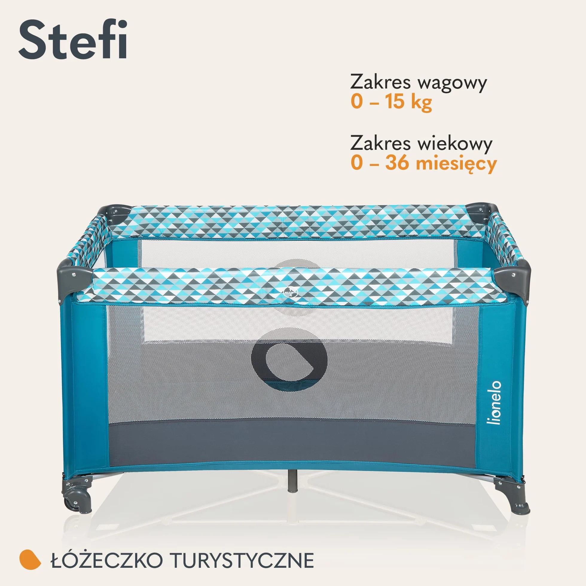 Lionelo LNL00023 Łóżeczko Turystyczne, Turkusowy