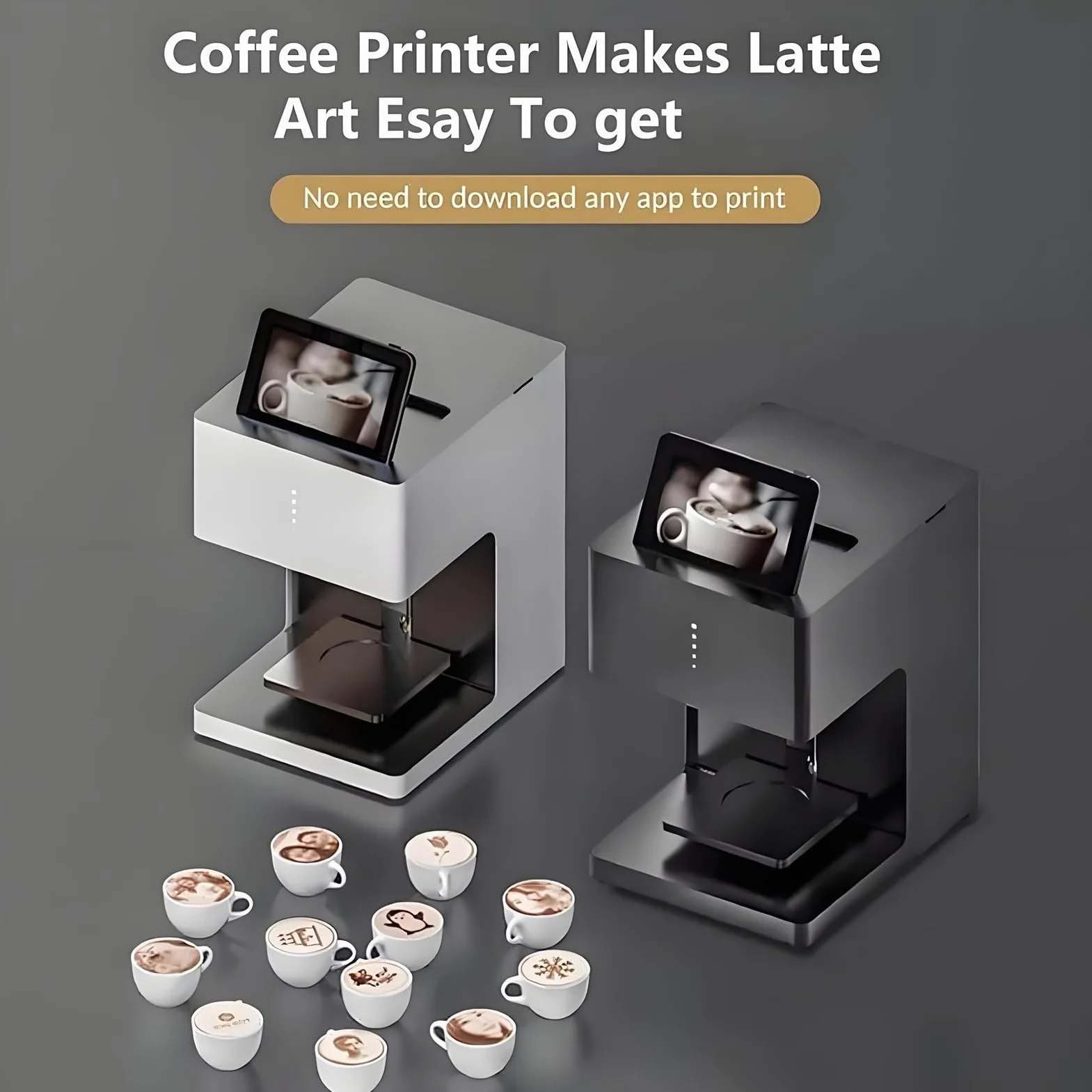 Ekspres Do Kawy Latte,Drukarka Do Latte Art 3D,Automatyczna Drukarka Do Zdjęć Jedzenia,Kolorowy Druk Wi-Fi,Ekran Dotykowy,Do Kawiarni,Cukierni,Cukierni Z Deserami,Herbatą Mleczną I Cukierni Black