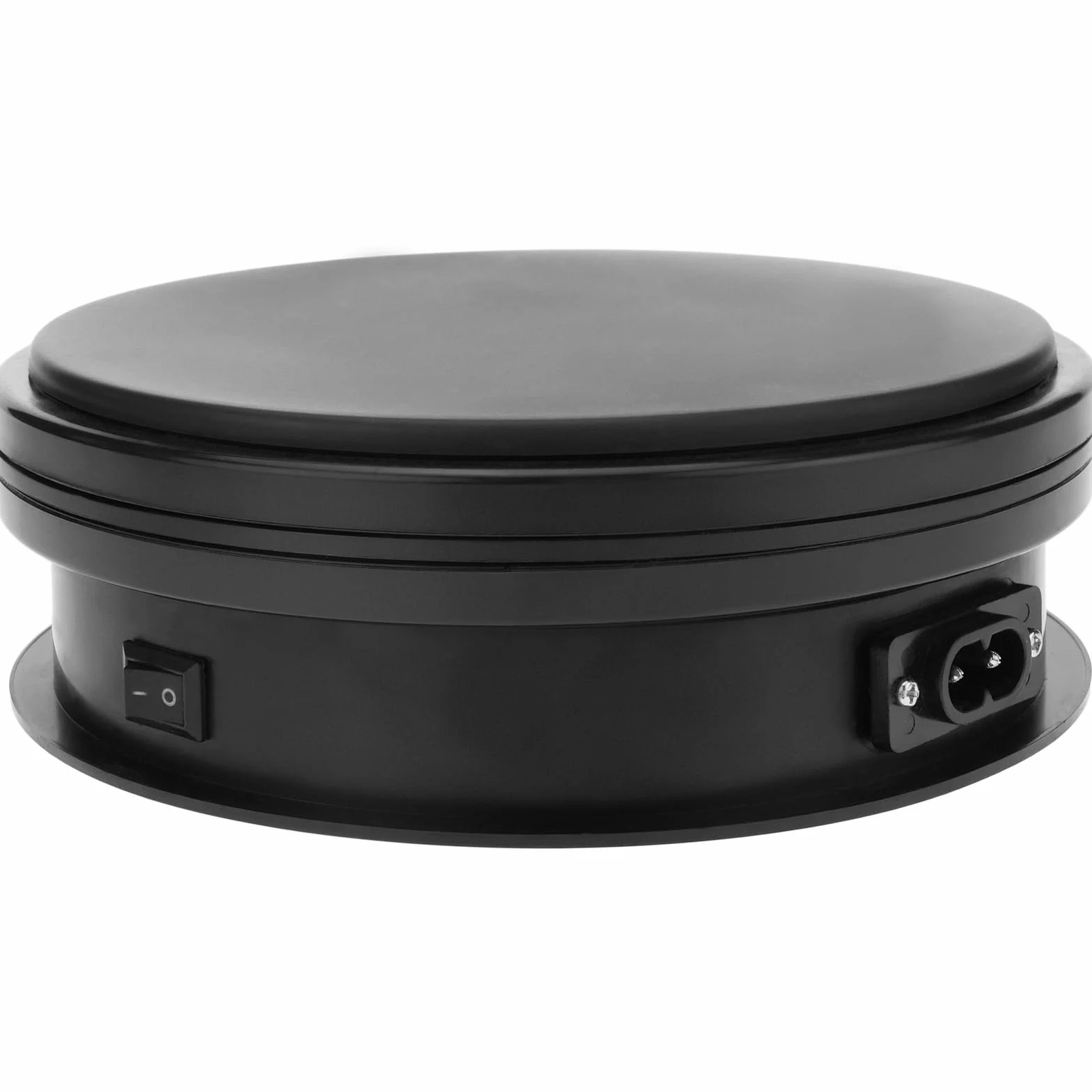 PrimeMatik Elektryczna obrotowa podstawa 15 cm Czarna