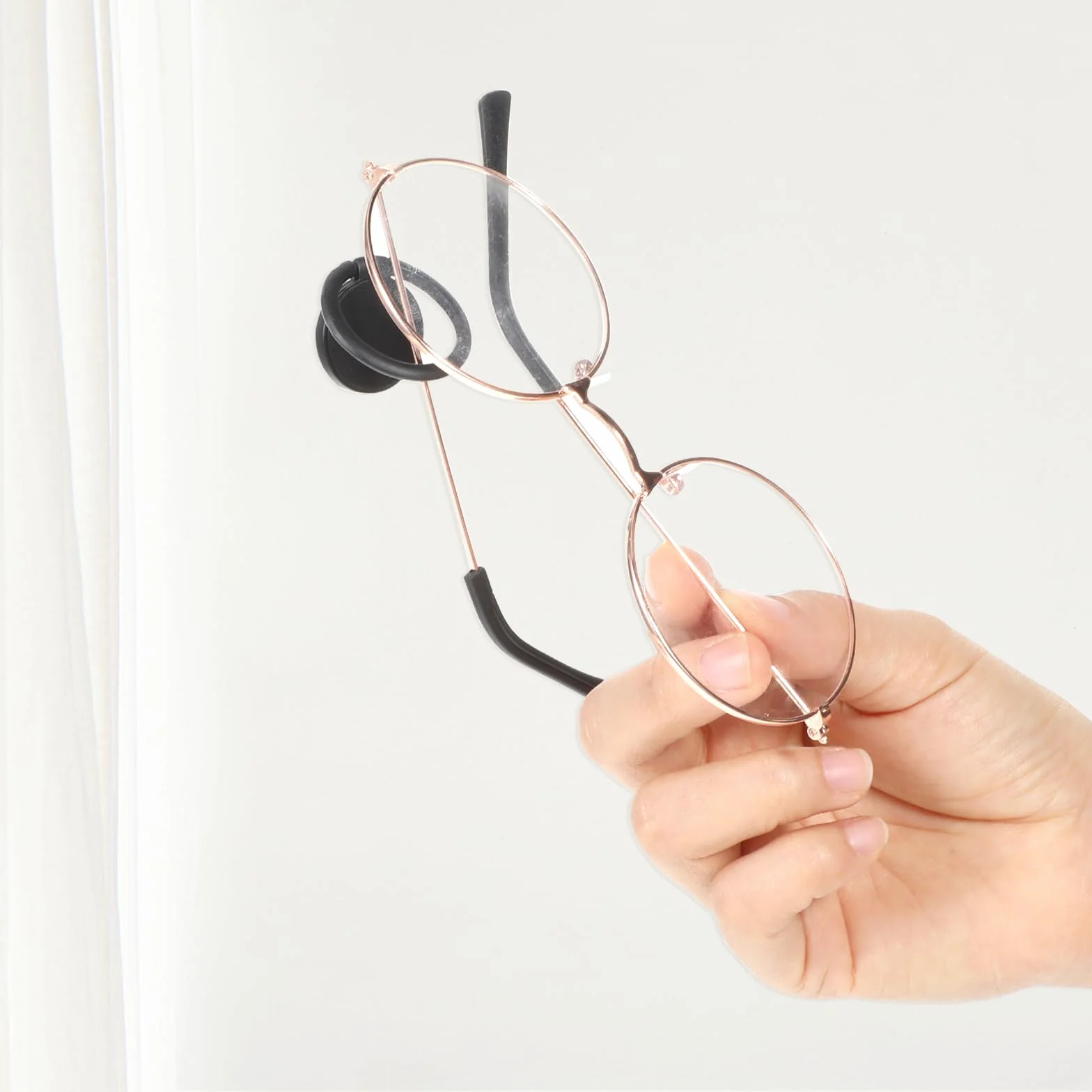 8-pak organizer na okulary przeciwsłoneczne, ścienny, okrągły, montowany na ścianie, uchwyt na okulary przeciwsłoneczne, wiszący organizer na okulary przeciwsłoneczne, czarny uchwyt na okulary