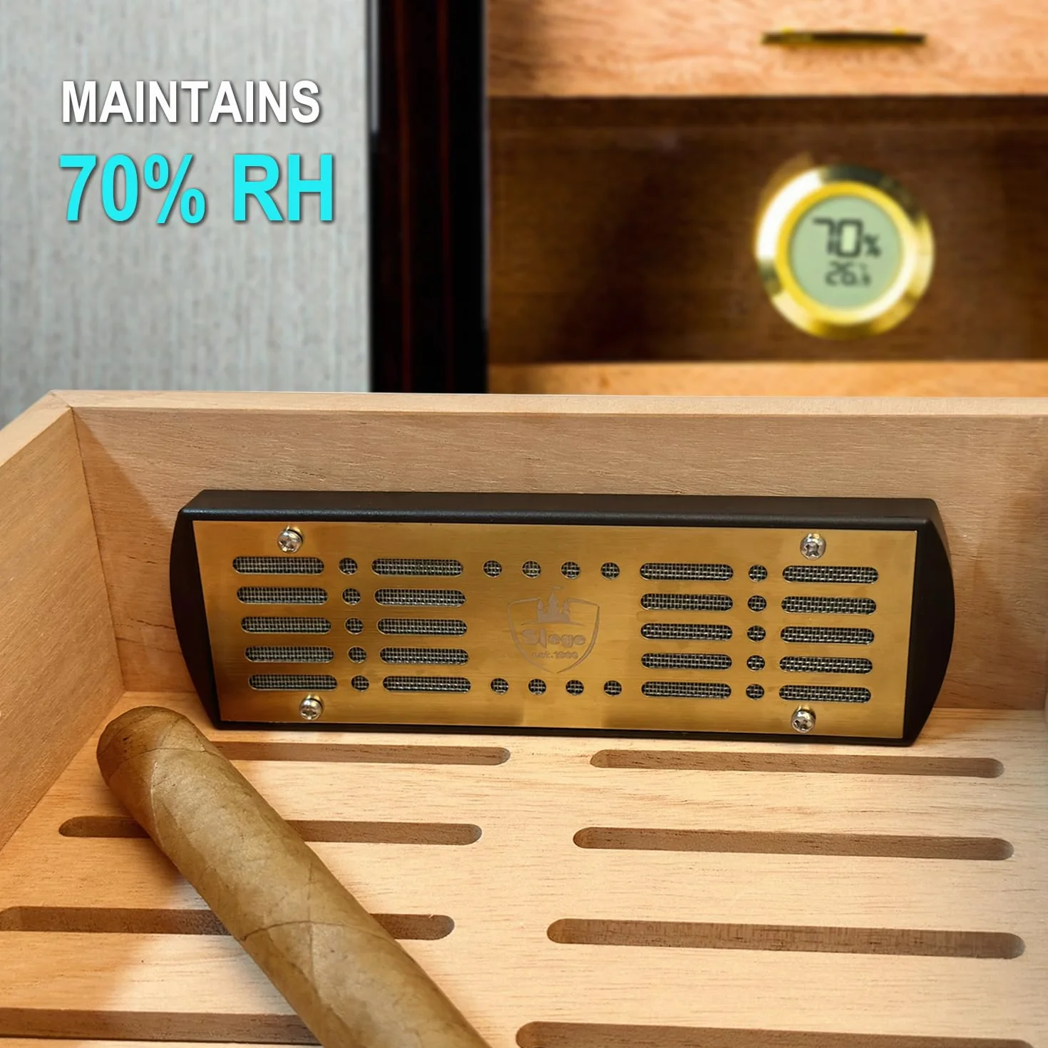 Slege Zestaw nawilżacza i roztworu humidorowego, w zestawie nawilżacz powietrza, płyn humidor (L)