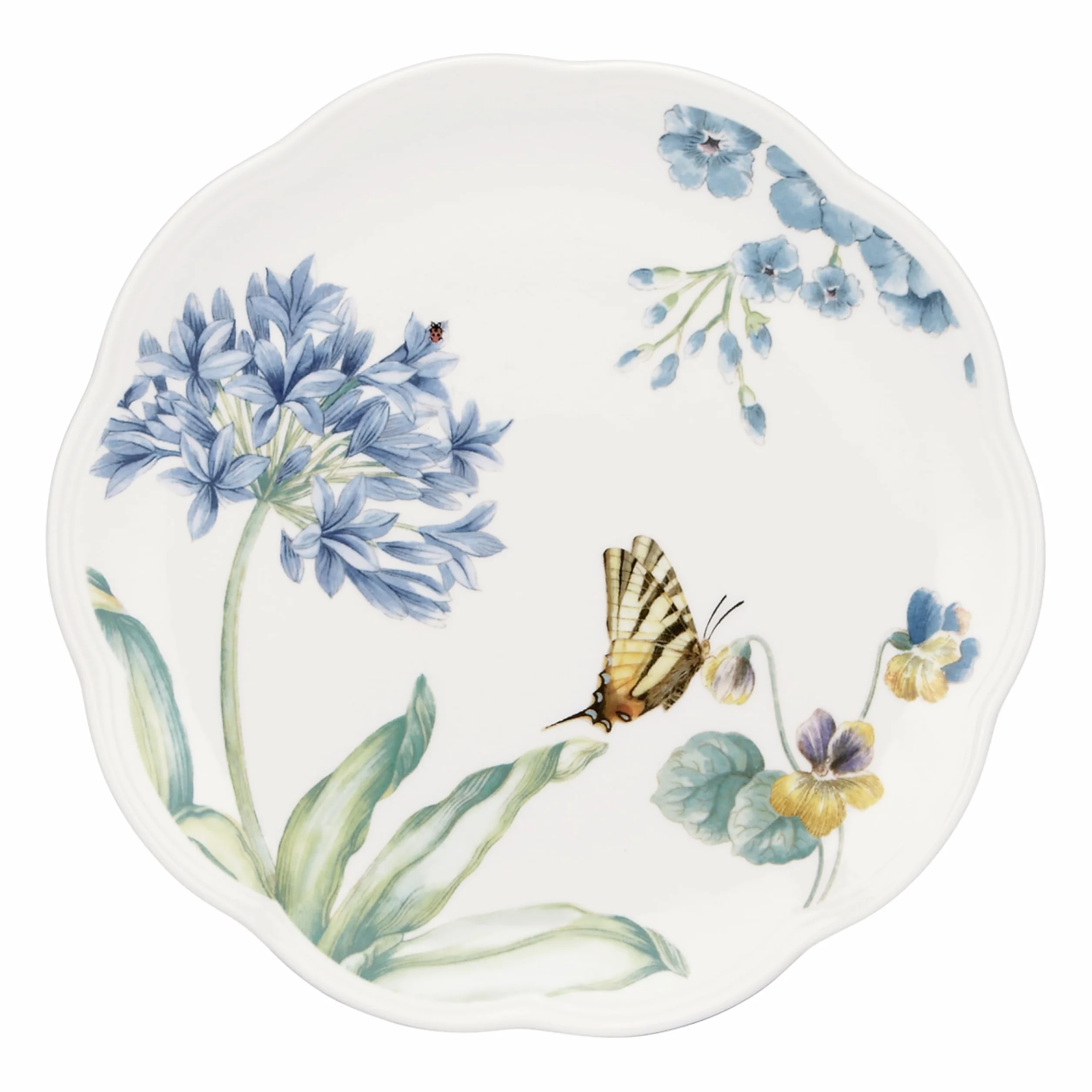 Lenox Butterfly Meadow talerze deserowe, niebieskie, sortowane, 4 sztuki