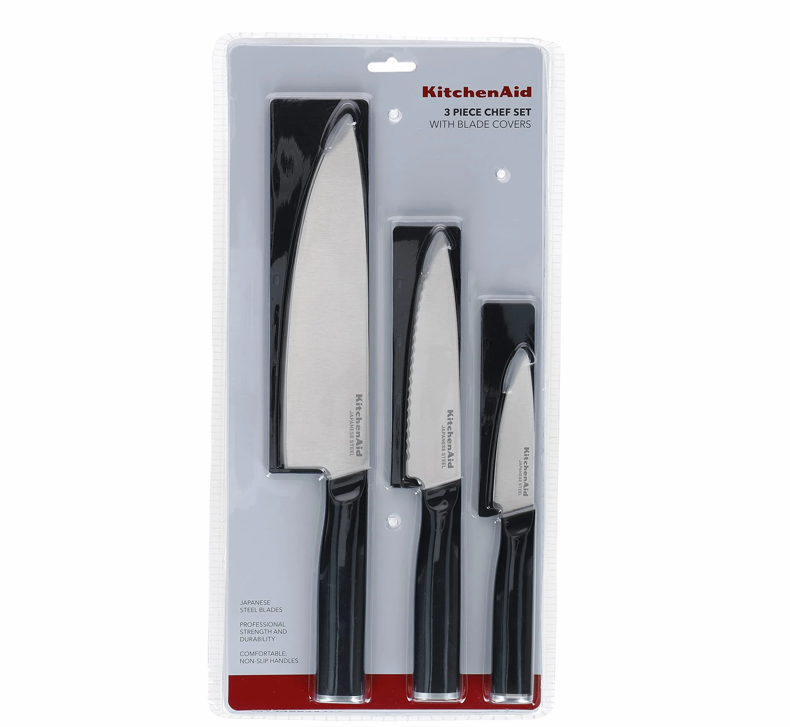 KitchenAid Classic Zestaw 3 noży kuchennych, ostra japońska stal 420J2
