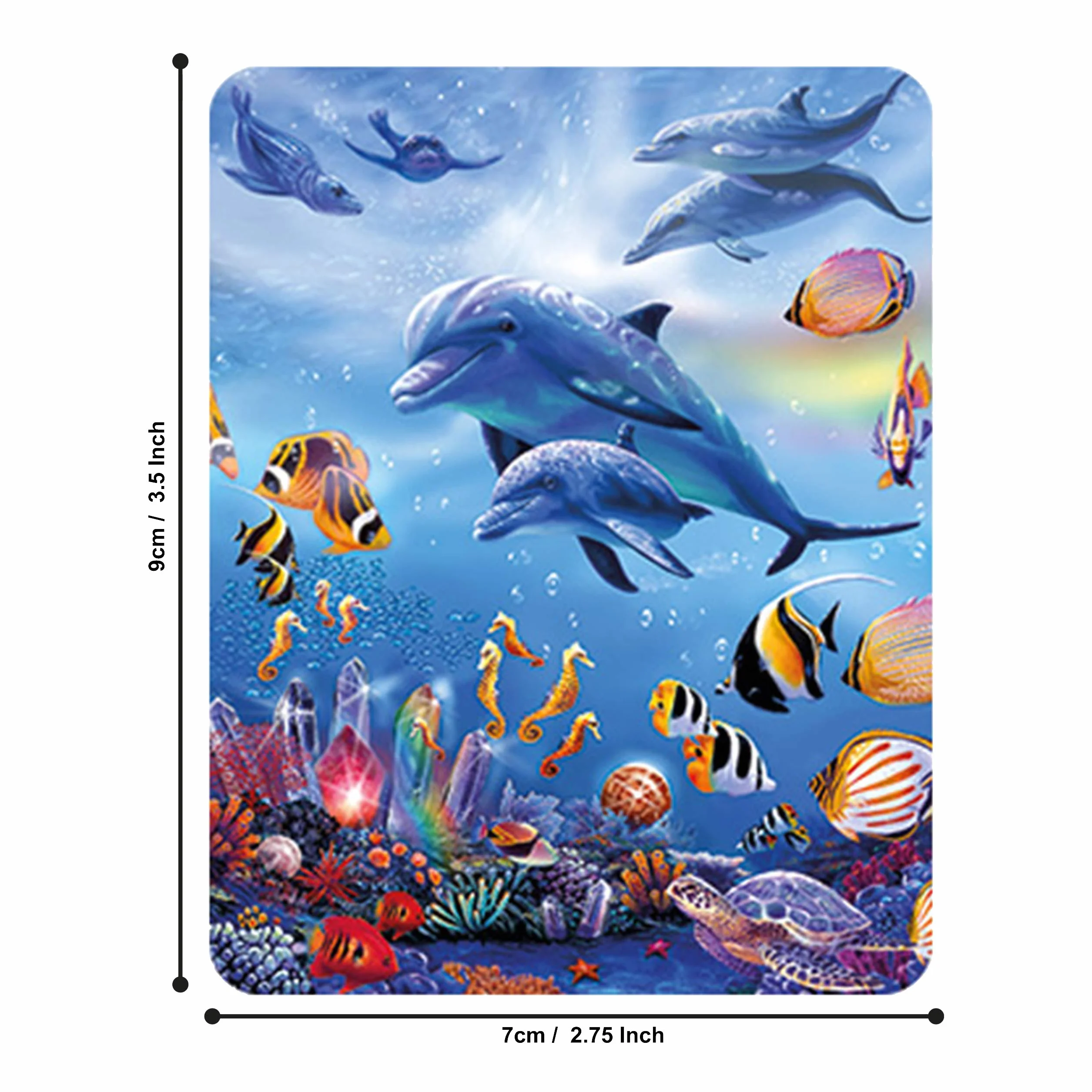 3D LiveLife Magnes - Królestwo Konika Morskiego od Deluxebase. Soczewkowy magnes na lodówkę 3D Sealife. Magnetyczna dekoracja dla dzieci i dorosłych z dziełem sztuki licencjonowanej przez renomowanego