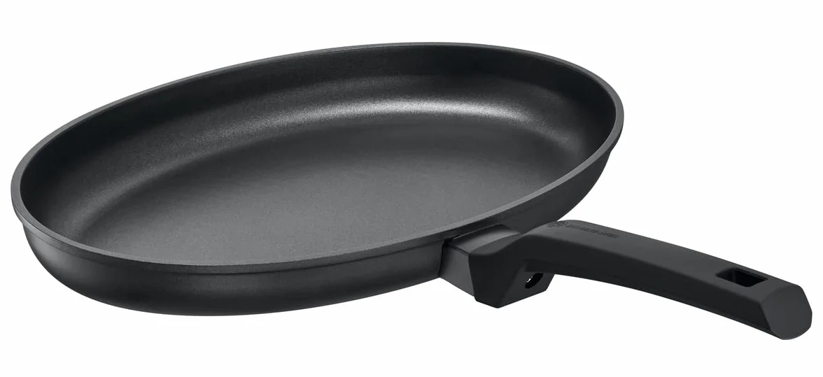 Schulte-Ufer Charisma i patelnia do ryb, odlew aluminiowy, czarna, 36 cm owalna