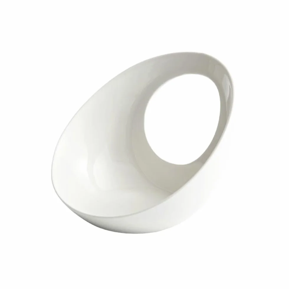 Talerze Obiadowe Czysty biały talerz ceramiczny o specjalnym kształcie - talerz do sałatek deserowych i przekąsek(19cm)