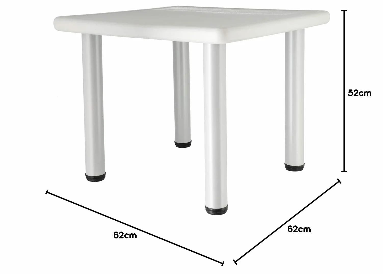 Bieco Stół Dziecięcy | stół dla dzieci 1-8 lat | ok. 62 x 62 x 52 cm | do zabawy i malowania