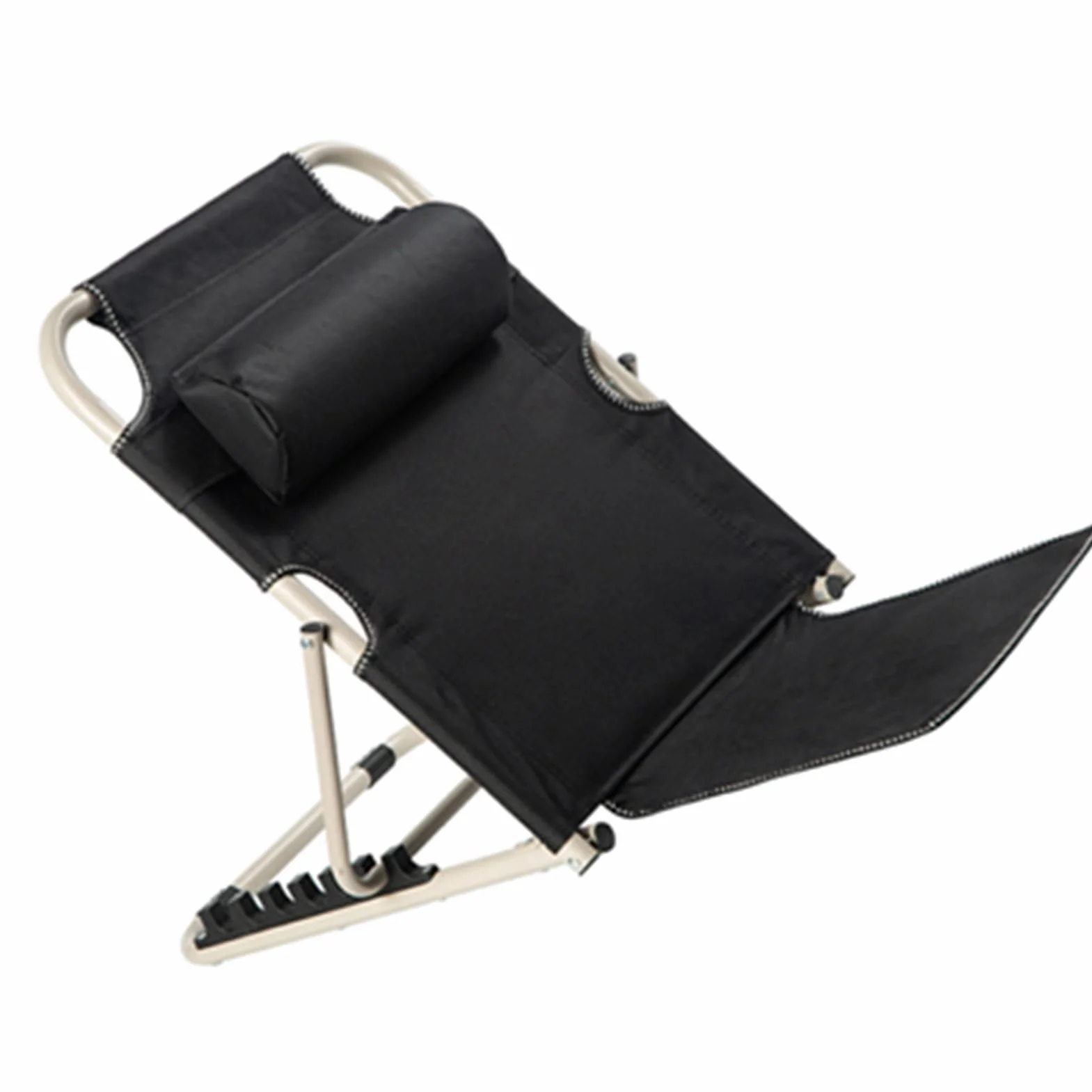 Generic Składane Oparcie łóżka, Wygodne, łatwe do Przechowywania, Trwałe Krzesło, Stabilne Podparcie, możliwość Regulacji Wielu Kątów, Ergonomiczne, z poduszką dla Osób Starszych i (BLACK)