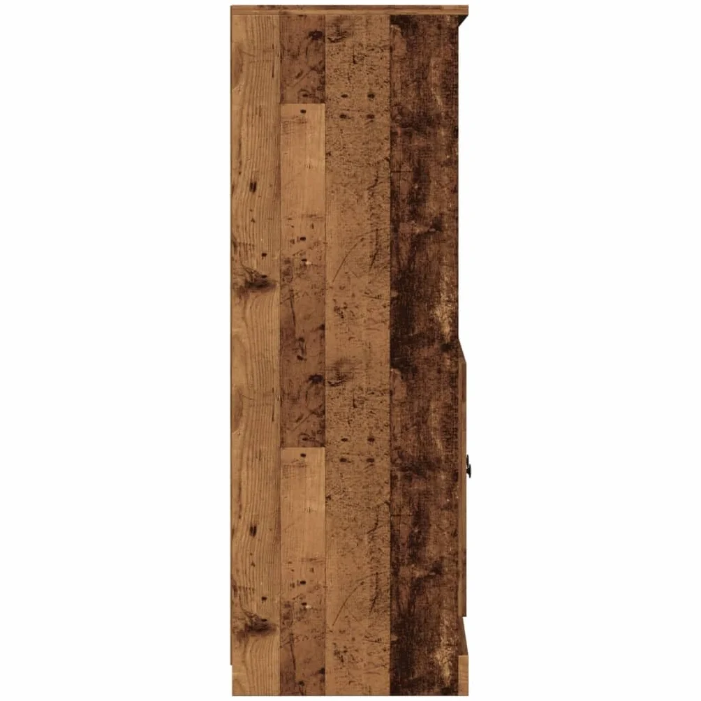 Générique Bufet o wysokim starym drewnie inżynieryjnym 60x35,5x103,5 cm, meble do salonu z drzwiami i dużą przestrzenią do przechowywania, ponadczasowy minimalistyczny design