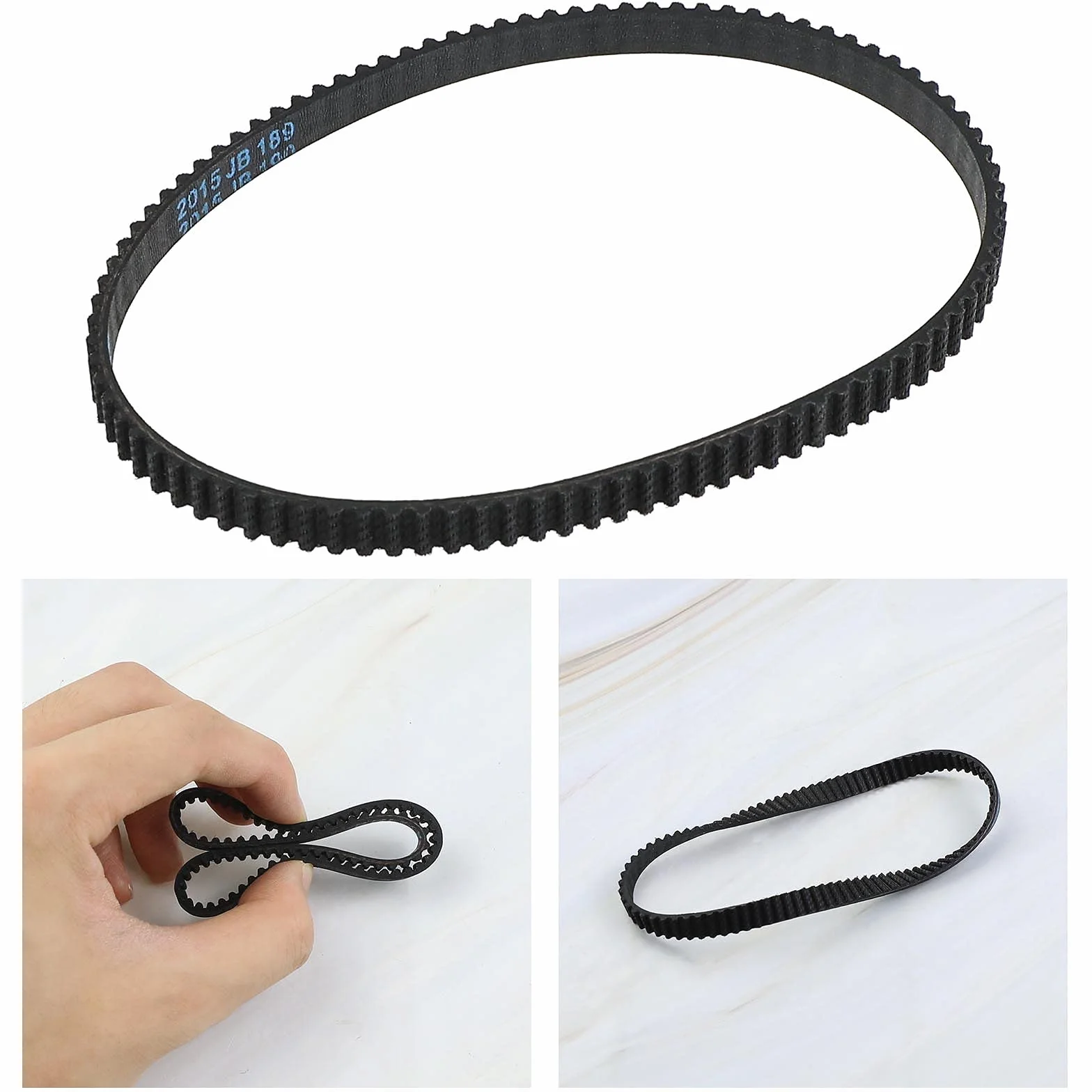 Create idea 2 x pasek napędowy, skok 3 mm, szerokość 6,5 mm, 93 zęby, 279 mm, gumowy, czarny, zamknięta pętla, kompatybilny z odkurzaczem VAX W85-PP-T / W85-PL-T / ECJ1PAV1