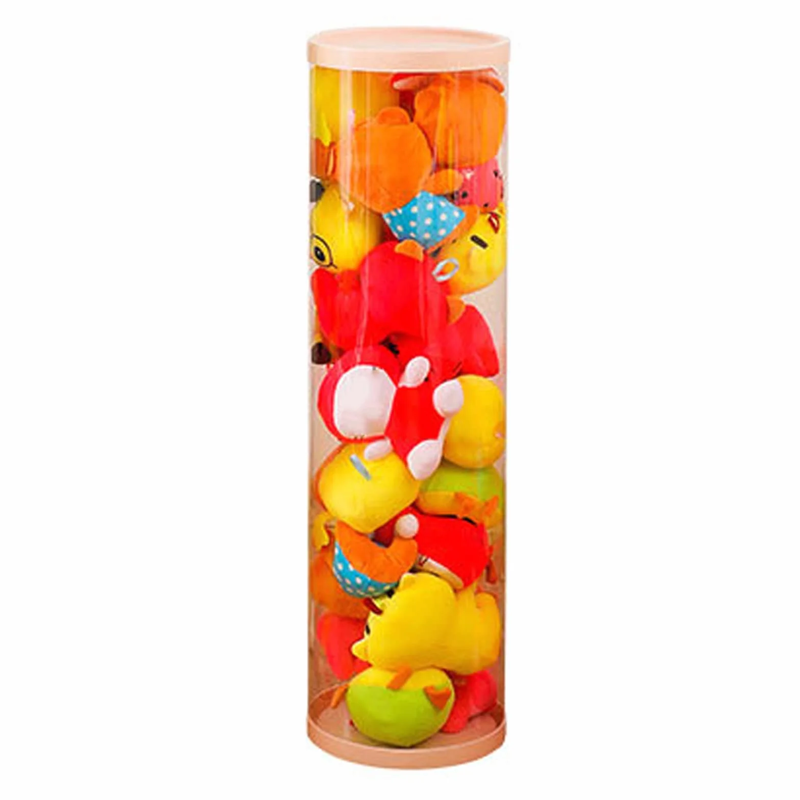 AMONIDA Wiadro do Przechowywania Lalek o Dużej Pojemności, Przezroczysty PVC, Obrotowy Organizer do Ekspozycji Zabawek dla Domu 26 Cm (90 cm / 35,4 cala)