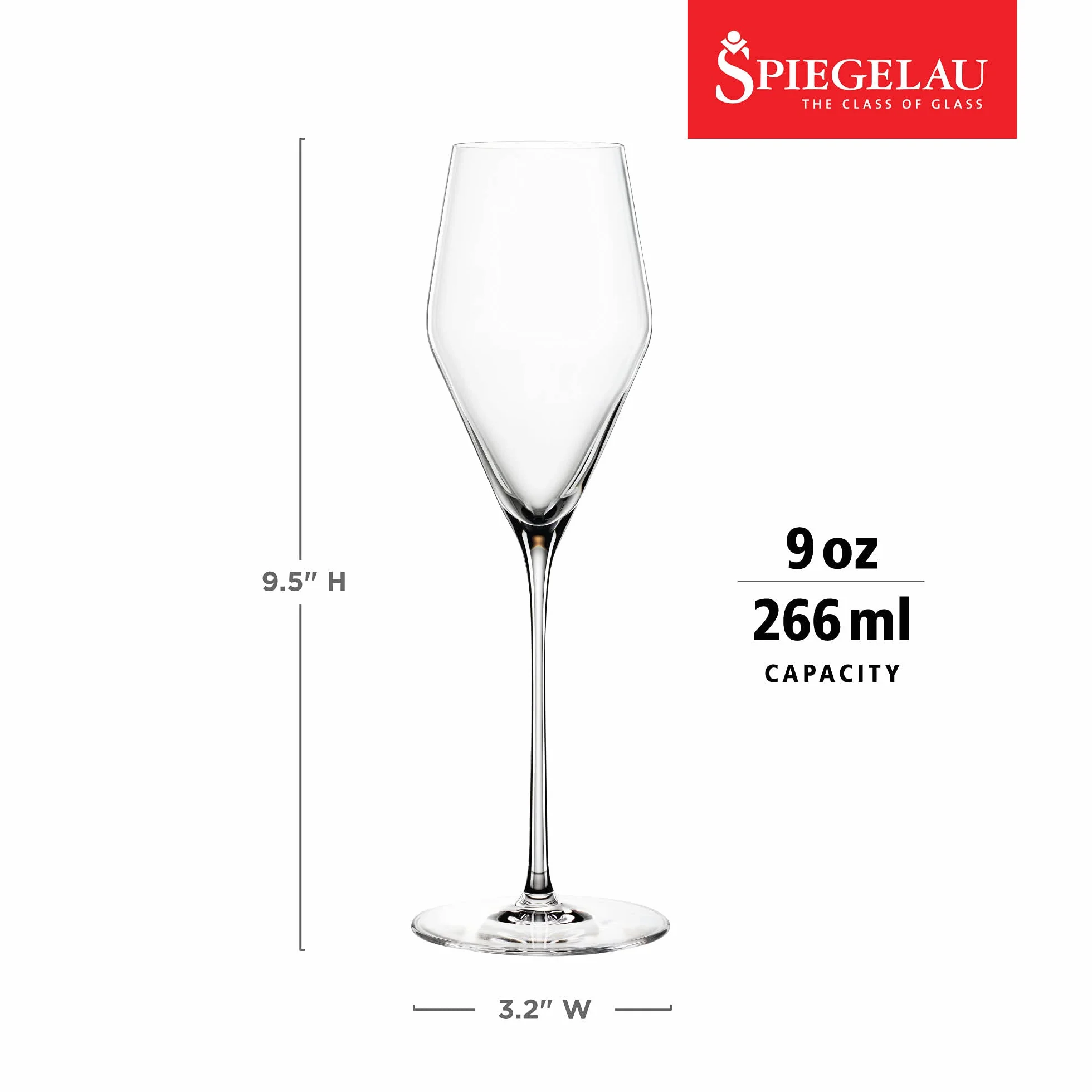Spiegelau Definition kieliszki do szampana, elegancki zestaw upominkowy z kryształowymi kieliszkami do szampana, idealne do Prosecco, musującej róży, mocktails, akcesoria do baru domowego, parapetówka