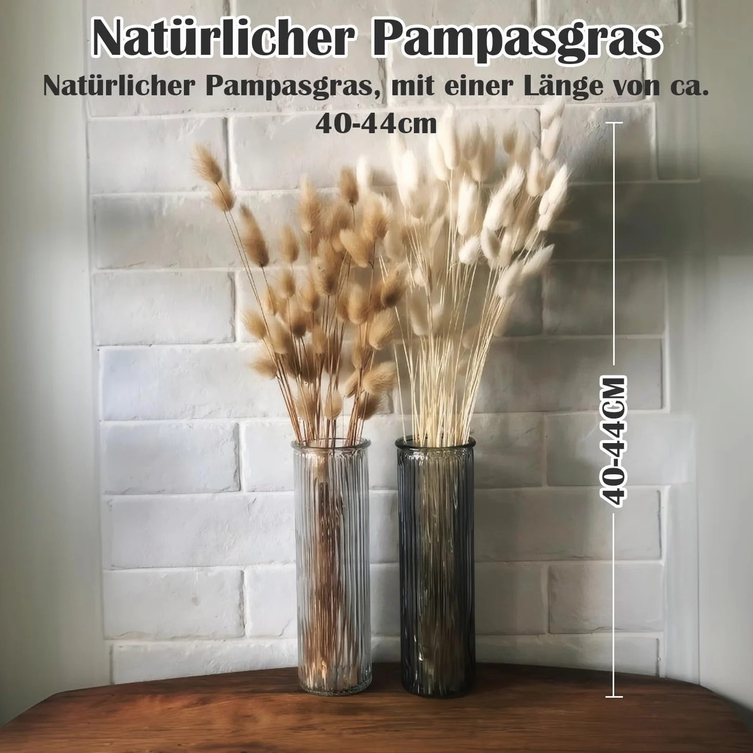 120 sztuk małej trawy pampasowej, 45 cm, suszone kwiaty, naturalny kolor, bukiet suszonych kwiatów, suszone kwiaty idealne na wesela, dekorację domu, imprezę domową, dekorację wazonu (kolor