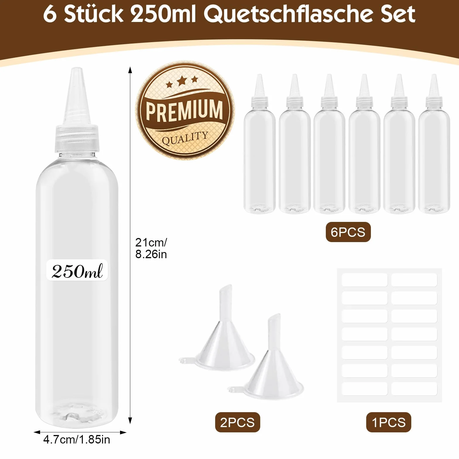 6 sztuk brand butelek do wyciskania