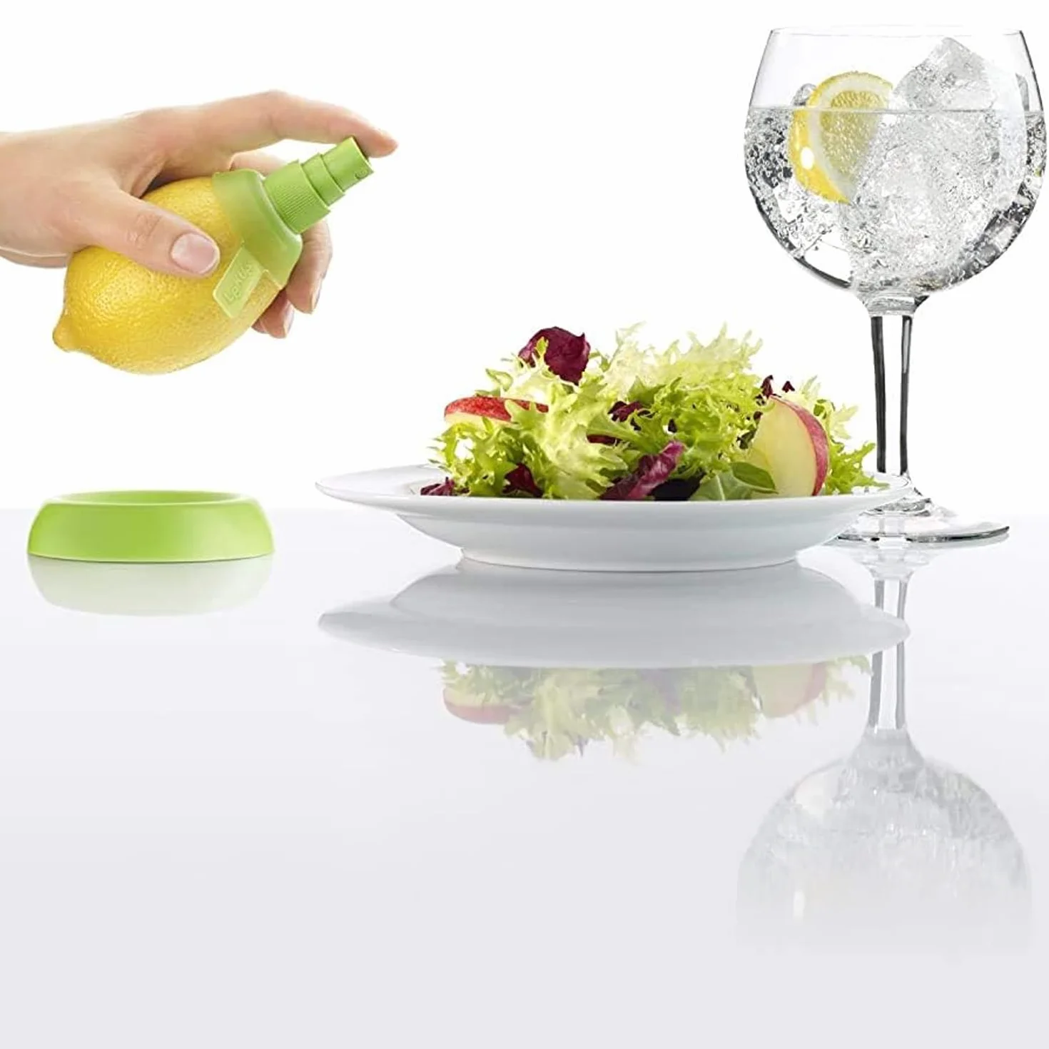 2 butelki z rozpylaczem do owoców cytrusowych, cytrusów, cytryn, pomarańczy, limonki, ręcznej wyciskarki do cytryn, pomarańczy itp., prostsza niż każda wyciskarka do cytrusów lub soków