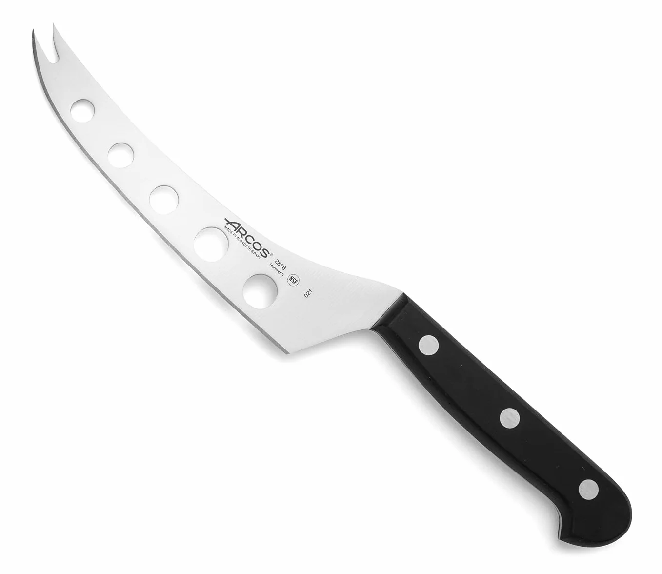 ARCOS Nożyce do sera 190 mm i ze stali Nitrum i ostrzem o długości 145 mm. Waga 161 g. Ergonomiczna rękojeść z POM. Seria Universal. Kolor czarny.