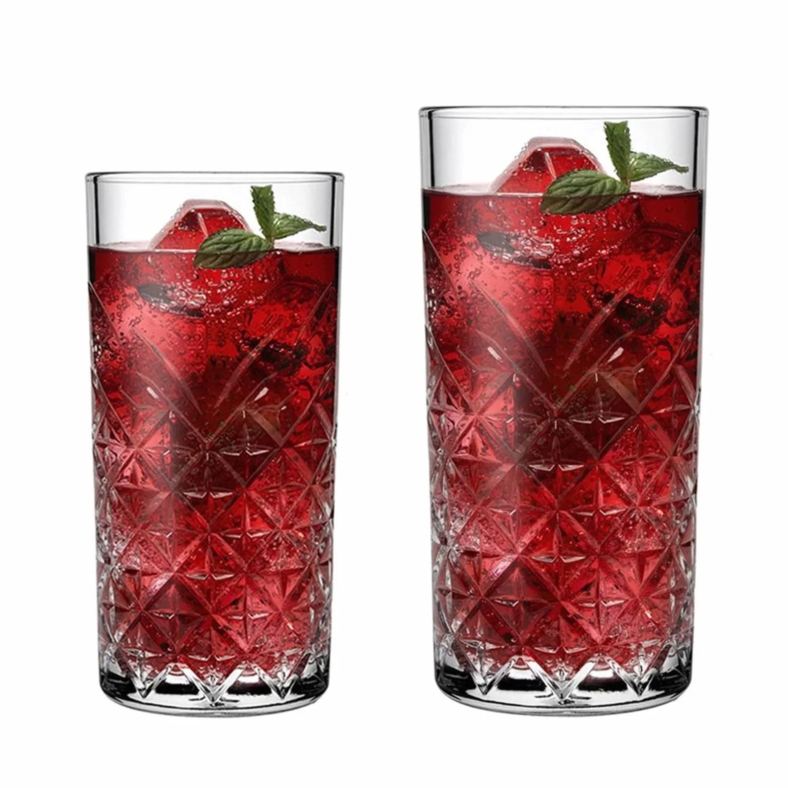 Kieliszki do picia 2 szt. wysokie szklanki do picia gospodarstwa domowego kuchnia zestaw naczyń barowych szklanka do wody, soku, piwa i koktajli kubki (Kolor: Duże 420 ml zestaw 2)