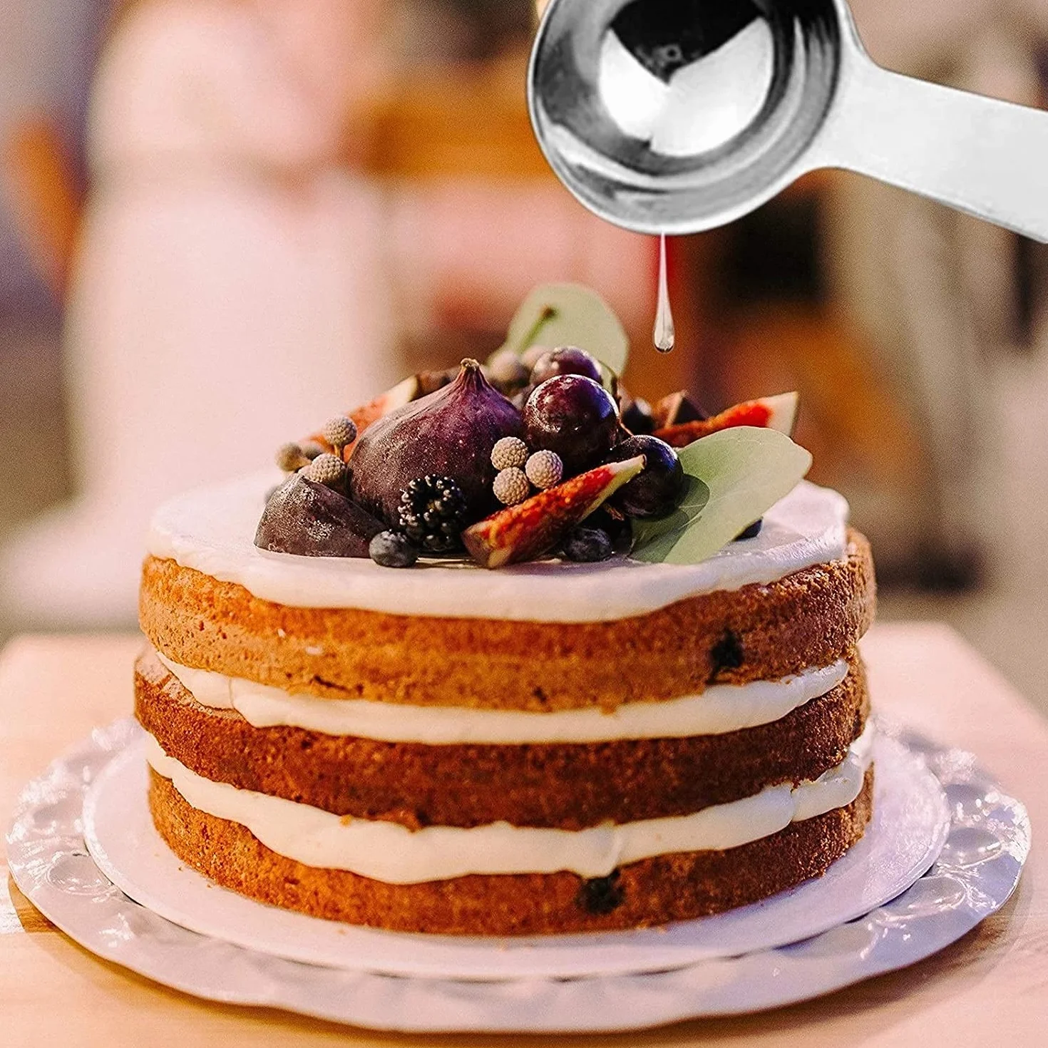 Miarki 5 SZTUK Zestaw miarek do suchych i płynnych składników Naczynia do pieczenia Zestaw naczyń żaroodpornych ze stali nierdzewnej Gadżety kuchenne (srebrny, jeden rozmiar) (srebrny jeden rozmiar)