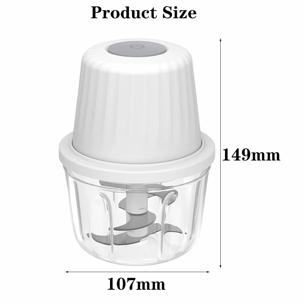 Elektryczny Rozdrabniacz 400ml, Cebula, Warzywa, Mięso, Czosnek, Siekacz do Cebuli, Mały Elektryczny Siekacz do Cebuli USB
