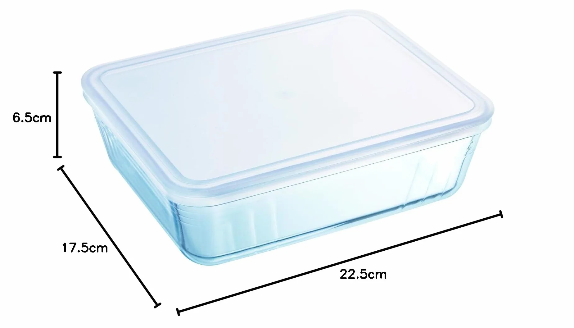 Pyrex 242P000 Cook & Freeze prostokątne naczynie z plastikową pokrywką, szkło, 1,5 litra