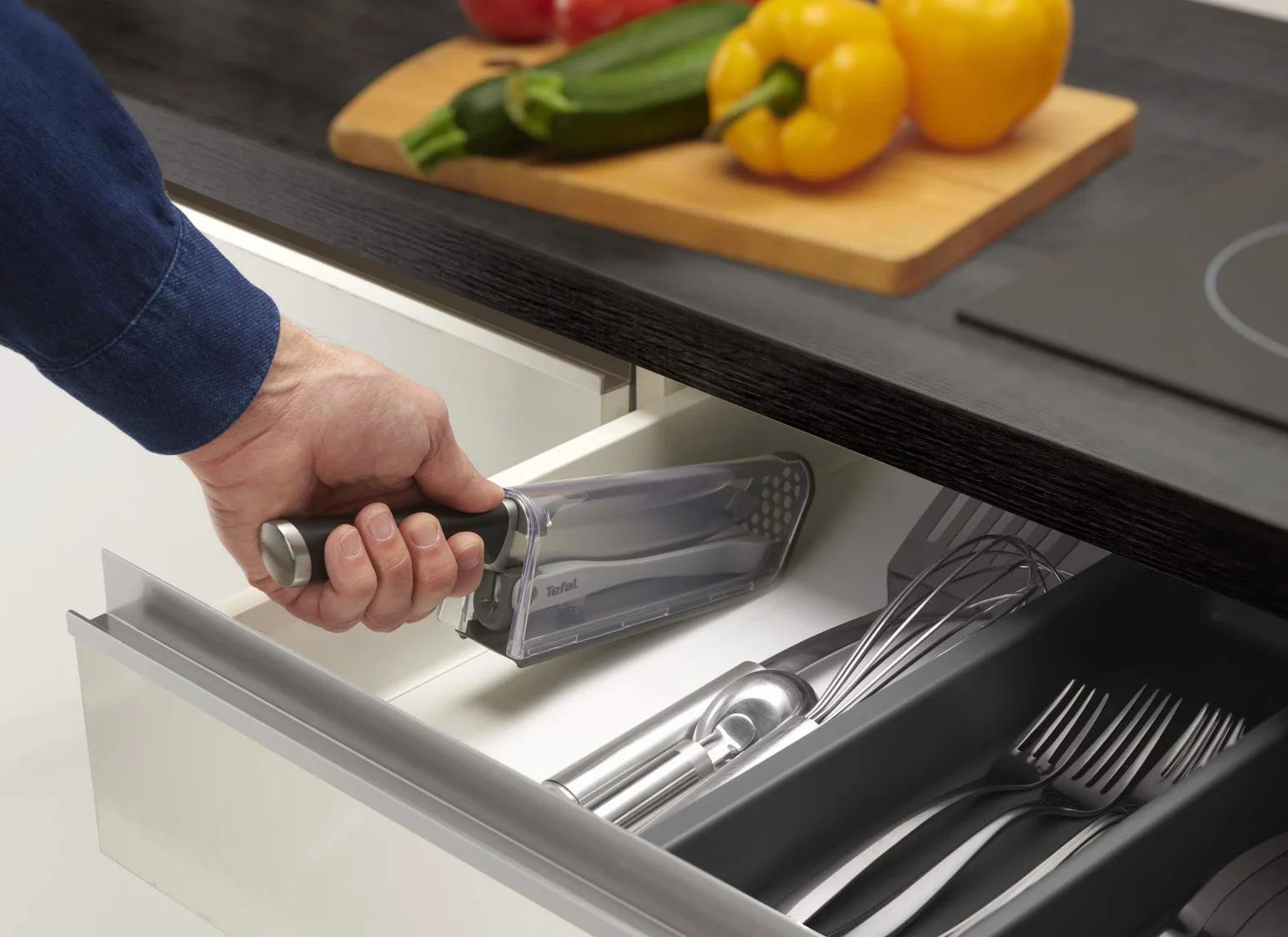 Tefal Ever Sharp Nóż Szefa Kuchni, Srebrny, 16,5 cm