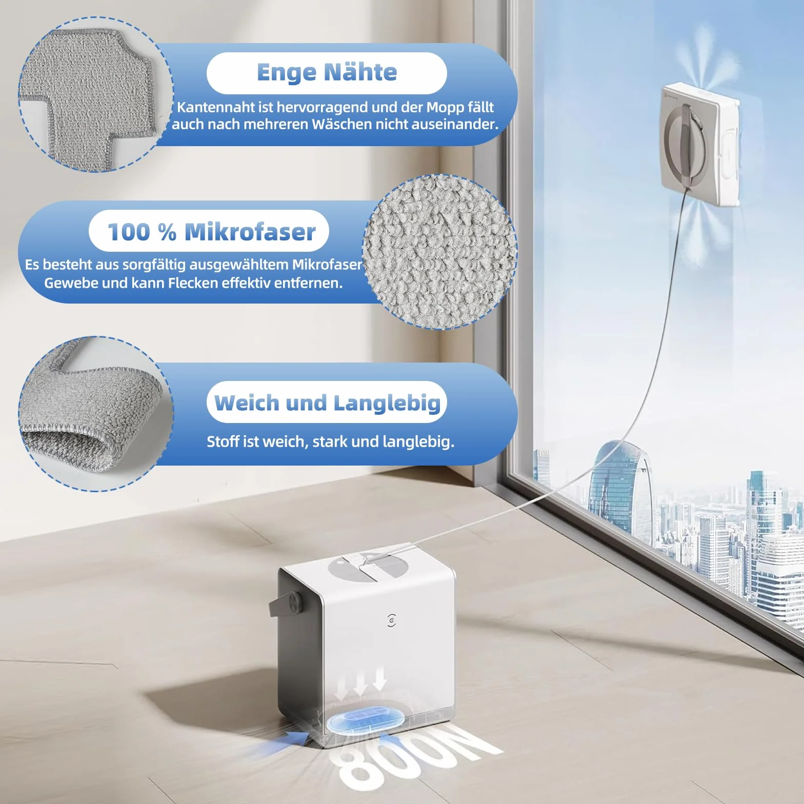 16 sztuk ściereczek do czyszczenia ECOVACS Winbot W2 PRO Omni / W2 PRO / W2 / W1 PRO / W1 PRO / W1 robot do mycia okien, zmywalna podkładka do czyszczenia okien, akcesoria