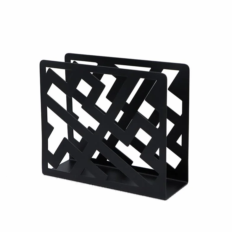 uchwyt na serwetki, Uchwyt na serwetki 12 * 4 10 cm 1-3 szt. Geometryczne serwetniki stół(Pattern E,W:12*D:4*H:10cm 2pcs)