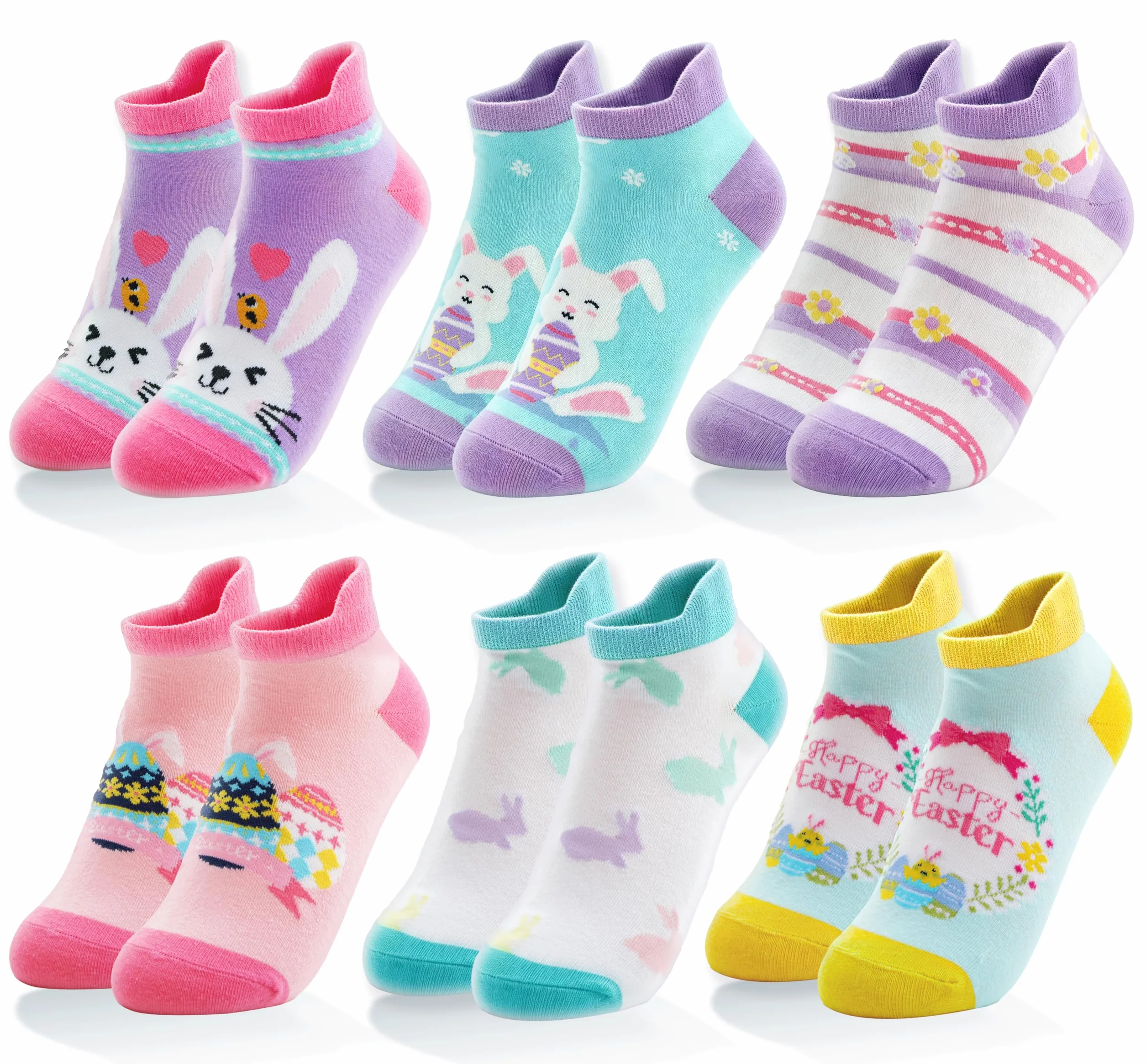 Kids Girls Unicorn Socks Ankle No Show Socks Fashion Novelty Cotton Socks 6 Pairs