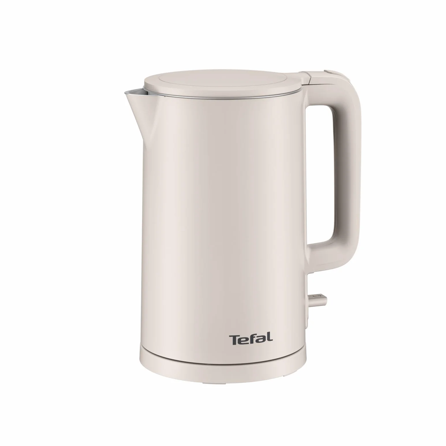 Tefal KO140BE0 Thermo Protect Czajnik elektryczny, minimalistyczny design, bezpieczna obudowa, 1500 W, jasnoszary, stal nierdzewna