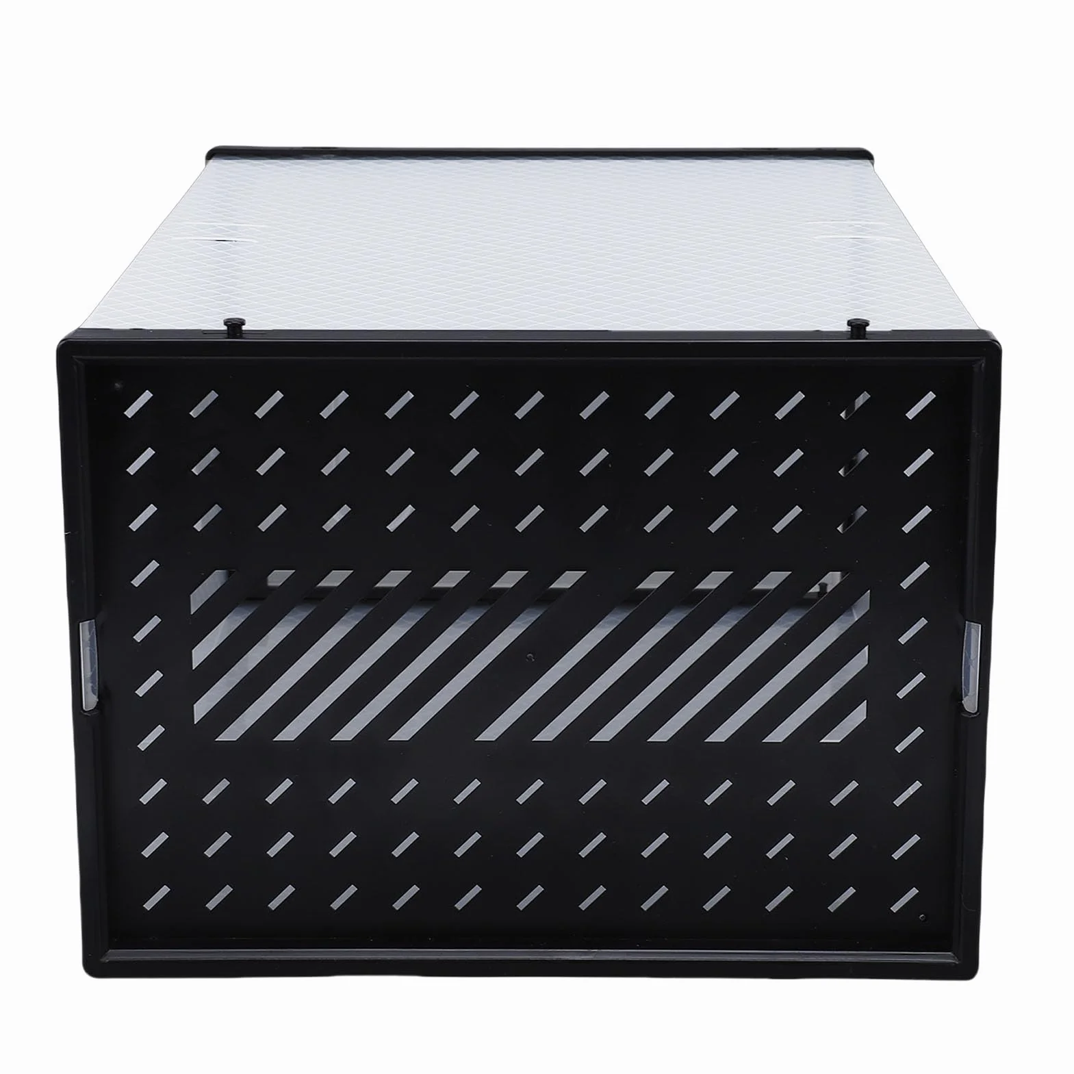 Aramox Duży Organizer do Przechowywania Butów, Przezroczyste Plastikowe Pudełko na Buty ABS PP z Drzwiczkami Magnetycznymi, możliwość Układania w Stosy 13,19 X 9,84 X 7,28 Cala Witryna na Tenisówki do