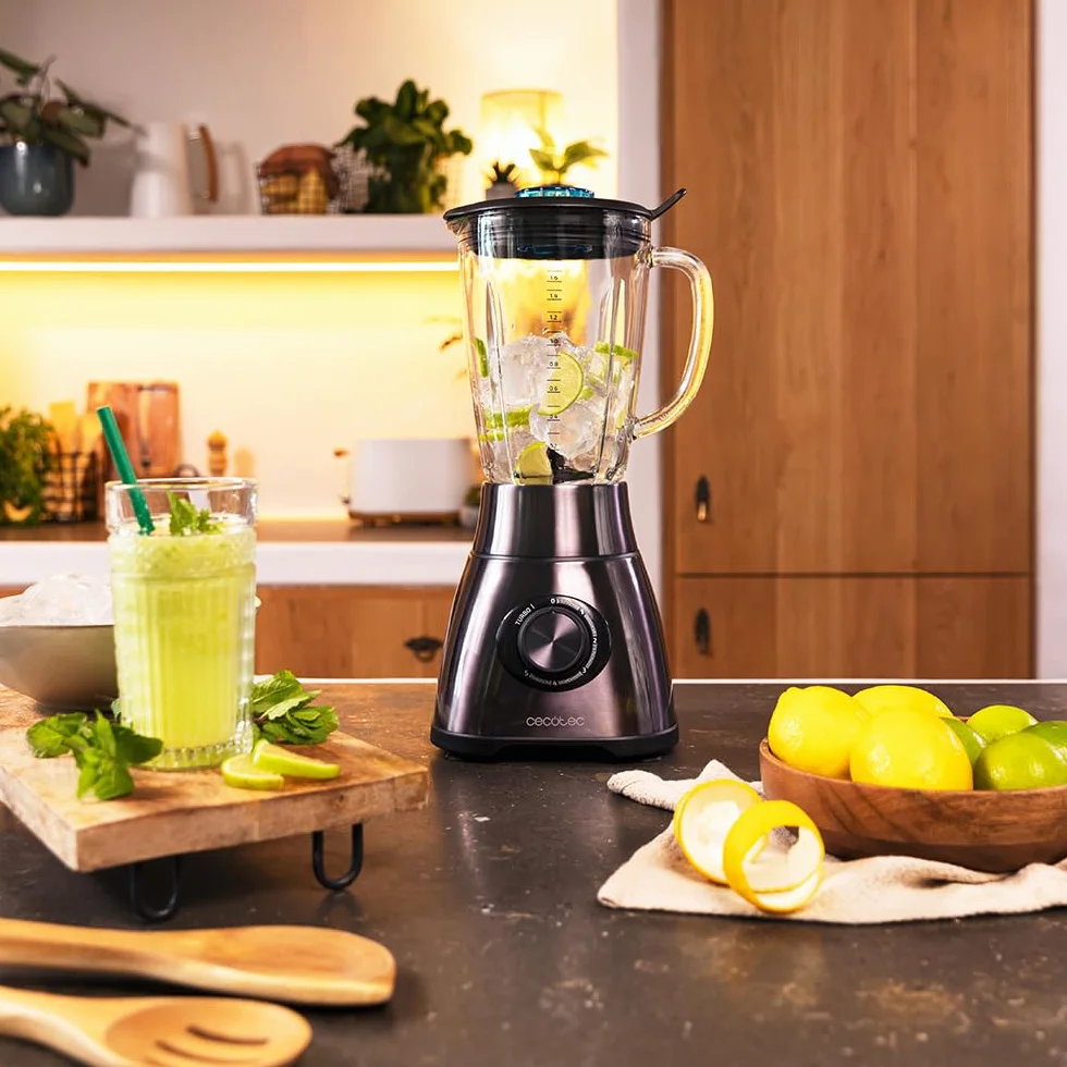 Cecotec Blender kielichowy Power Black Titanium 1800 Go 1800 W, stal nierdzewna, 1,8 L