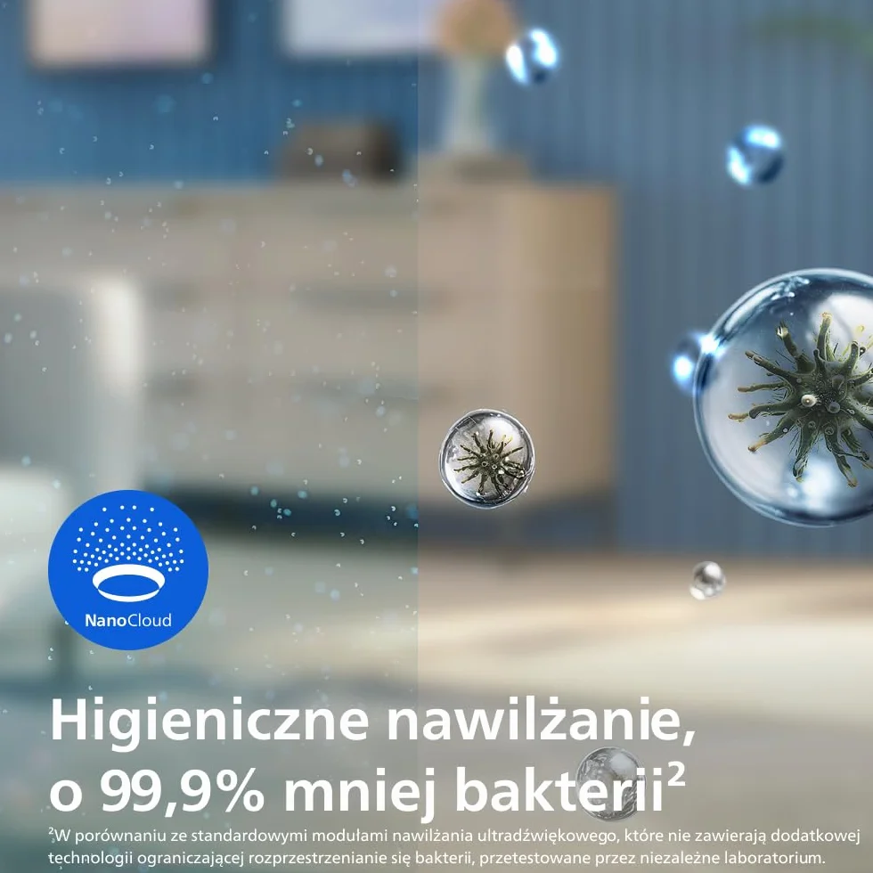 Philips Oryginalny filtr do nawilżacza serii 2000 HU4816, higieniczne nawilżanie, ochrona przed bakteriami, technologia NanoCloud, skuteczna filtracja i żywotność do 6 miesięcy (FY2402/30)