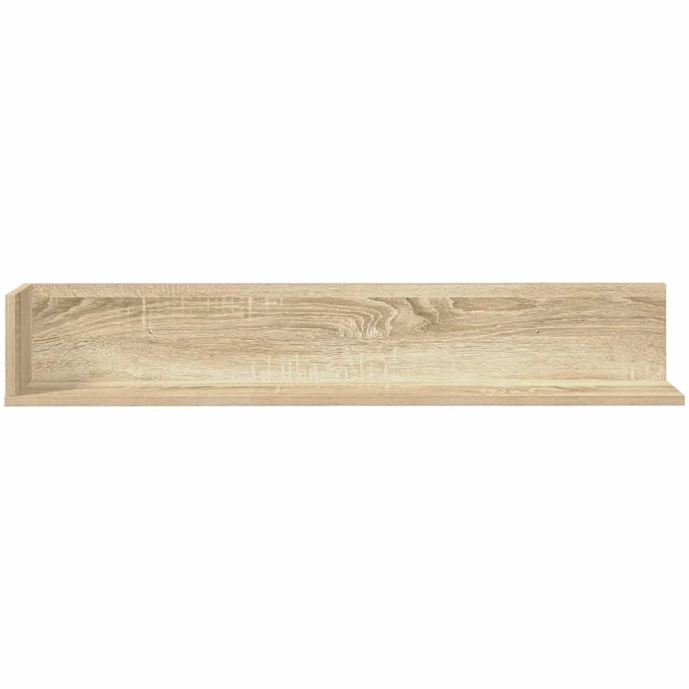 Regały ścienne, zestaw 2 sztuk, dąb sonoma, 100 x 16,5 x 16,5 cm, materiał drewnopochodny, pływające półki ścienne do salonu, sypialni, wszechstronne możliwości montażu