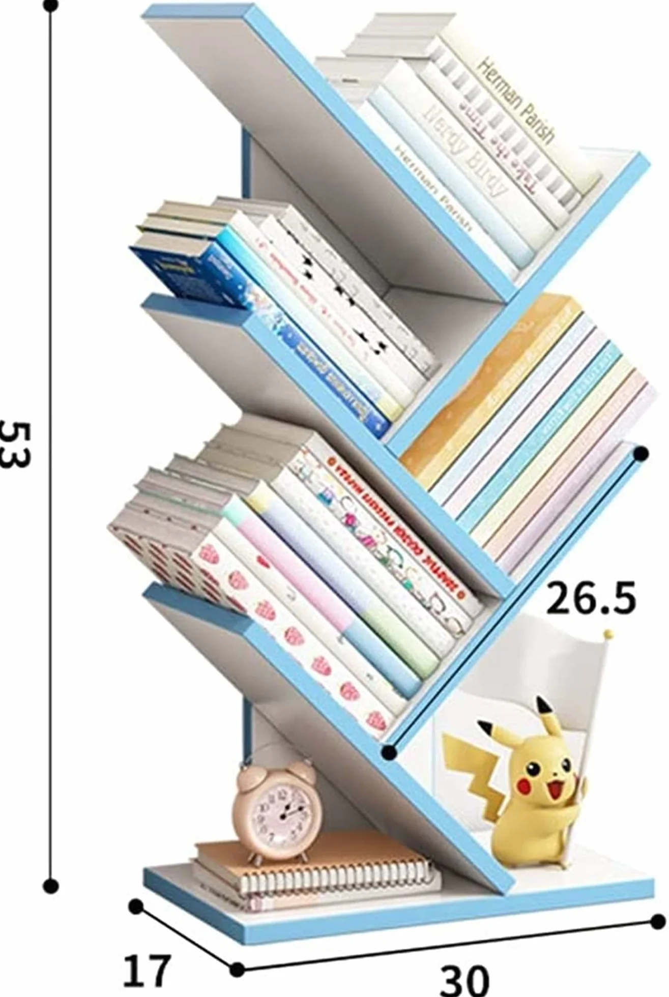 Półka na książki,Student Simple Desktop Tree Zestaw na biurko Student Desktop Przechowywanie na podłodze Kreatywne i proste przechowywanie