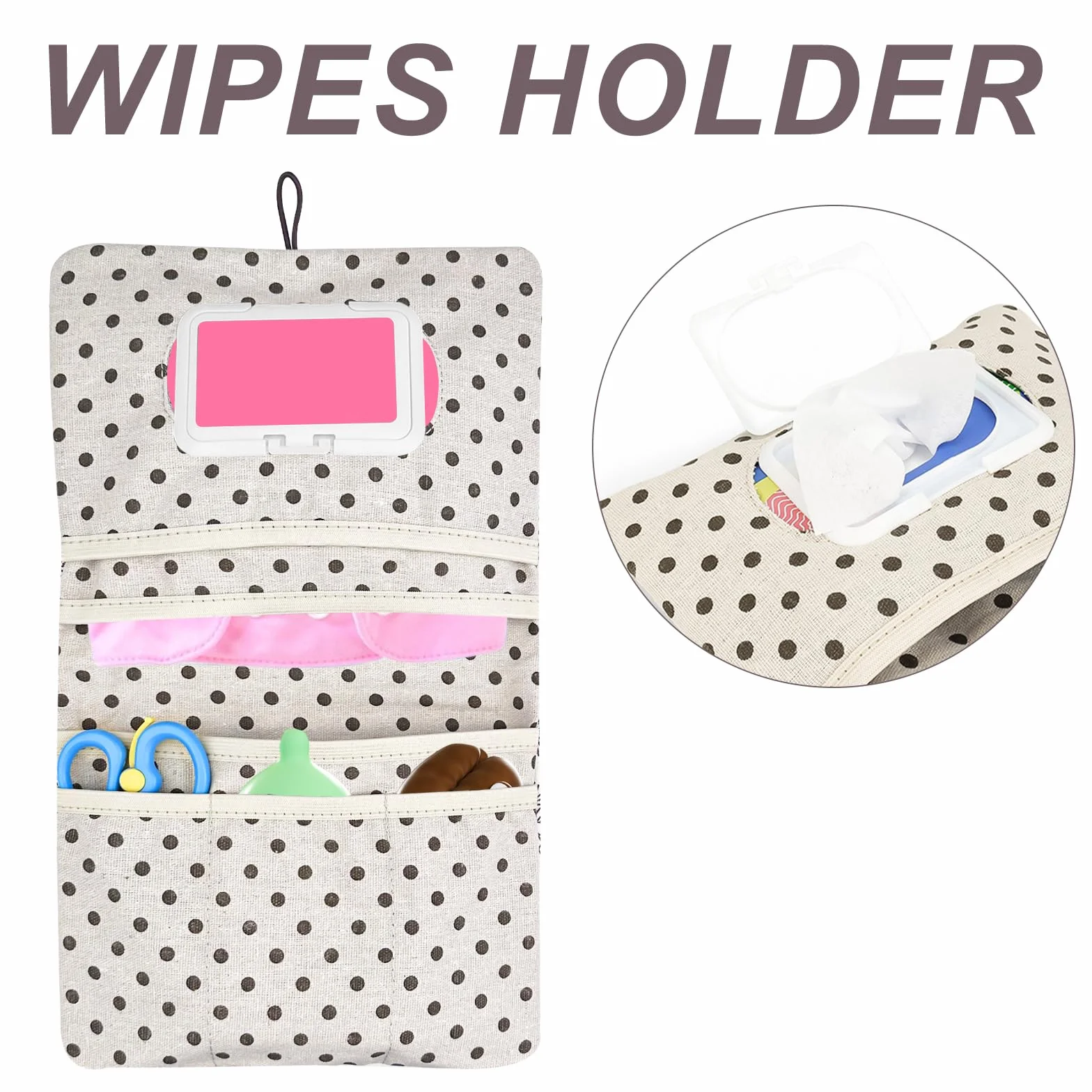 2w1 Torba na pieluchy dla niemowląt, Home Organizer Kosmetyczka(Liść)