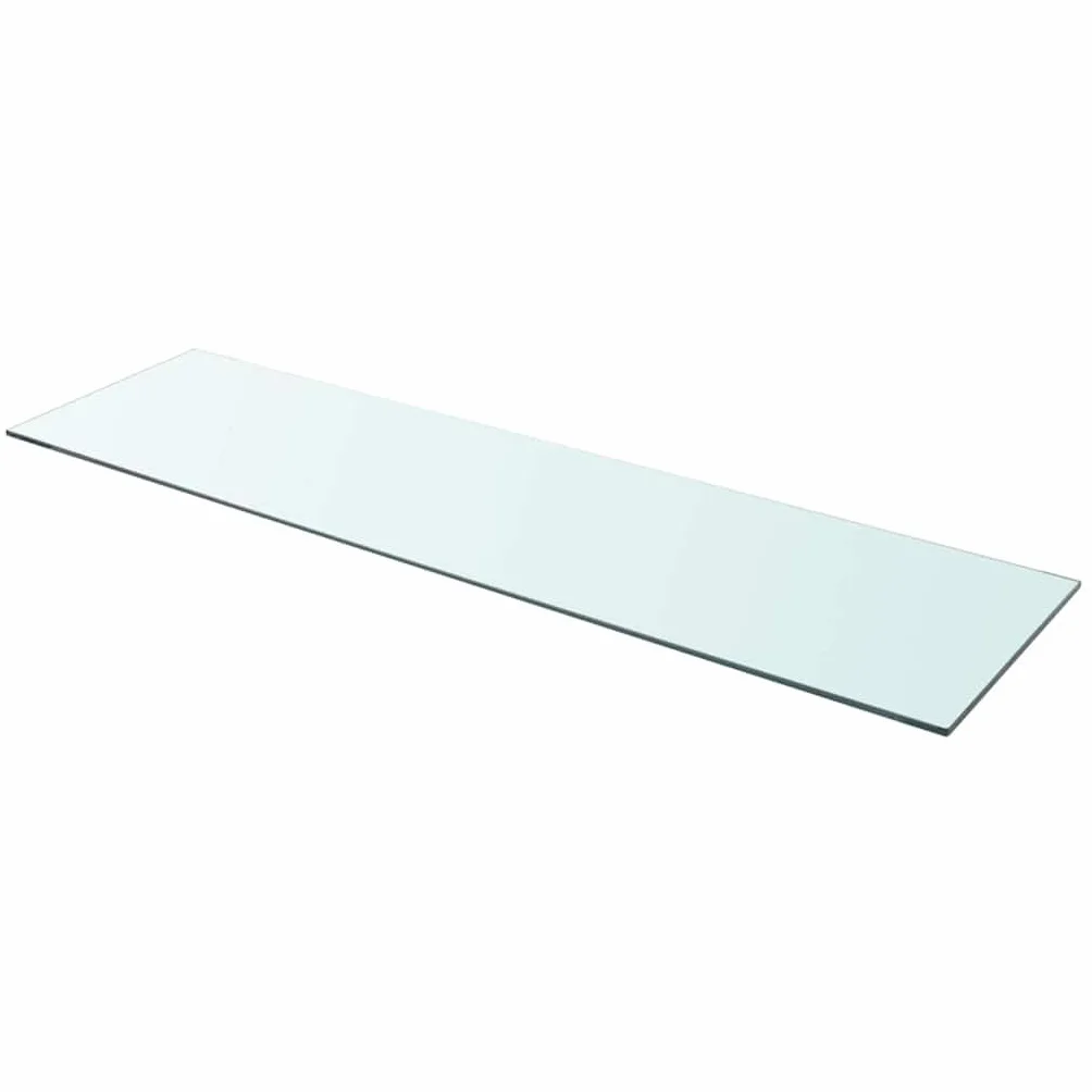 Hothingwell Półka, szkło hartowane, przezroczyste, 110 x 30 cm, regał ścienny z listwami, nośność 15 kg, idealny do domu i sklepu